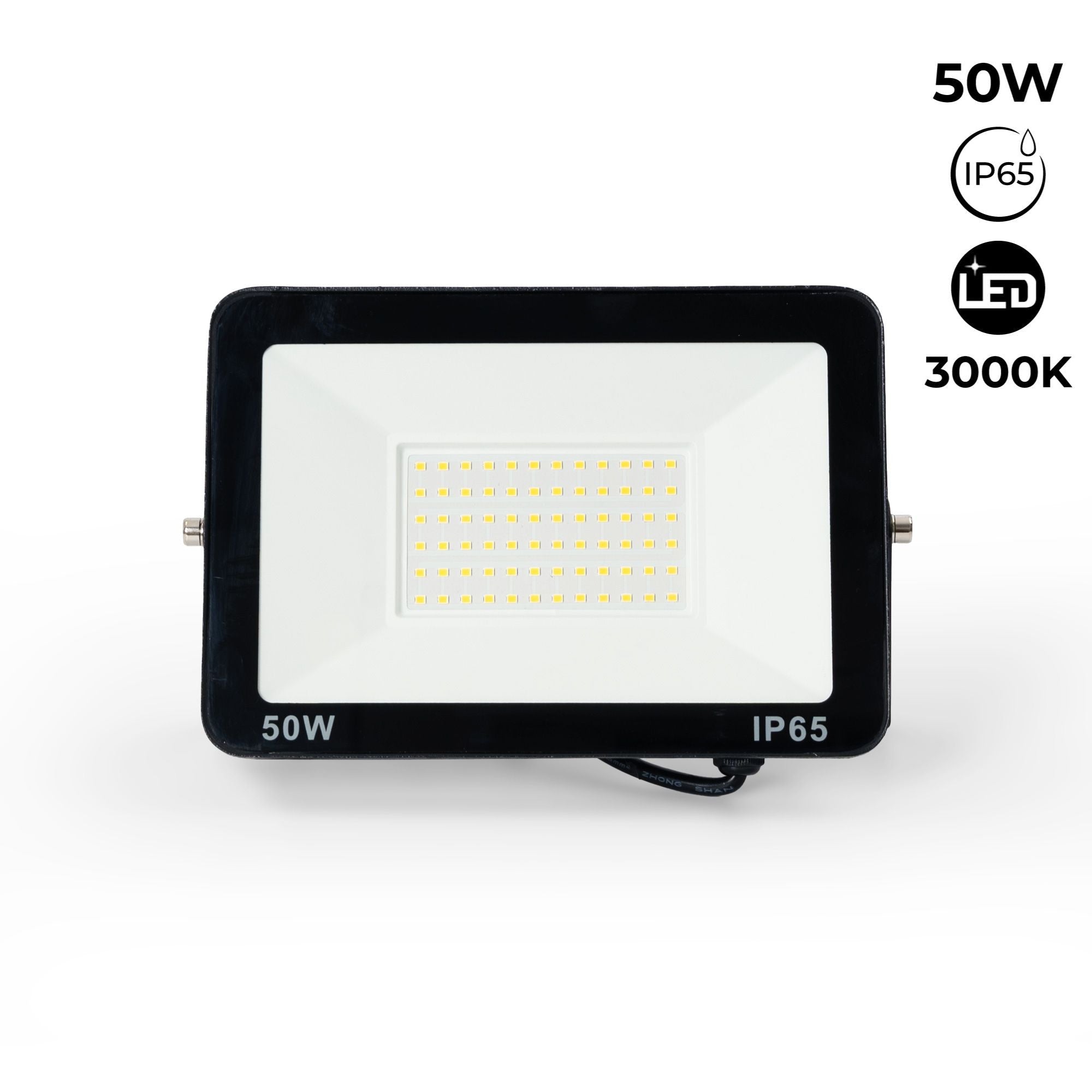 Pack de 2 proyectores LED exterior 50W - 95lm/W - IP65