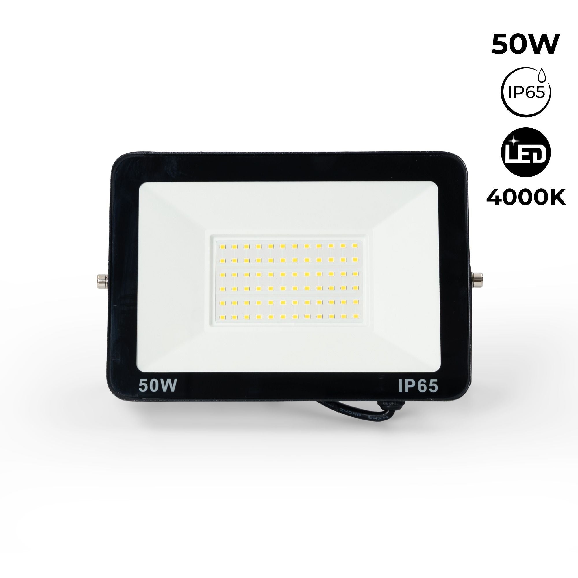 Pack de 2 proyectores LED exterior 50W - 95lm/W - IP65