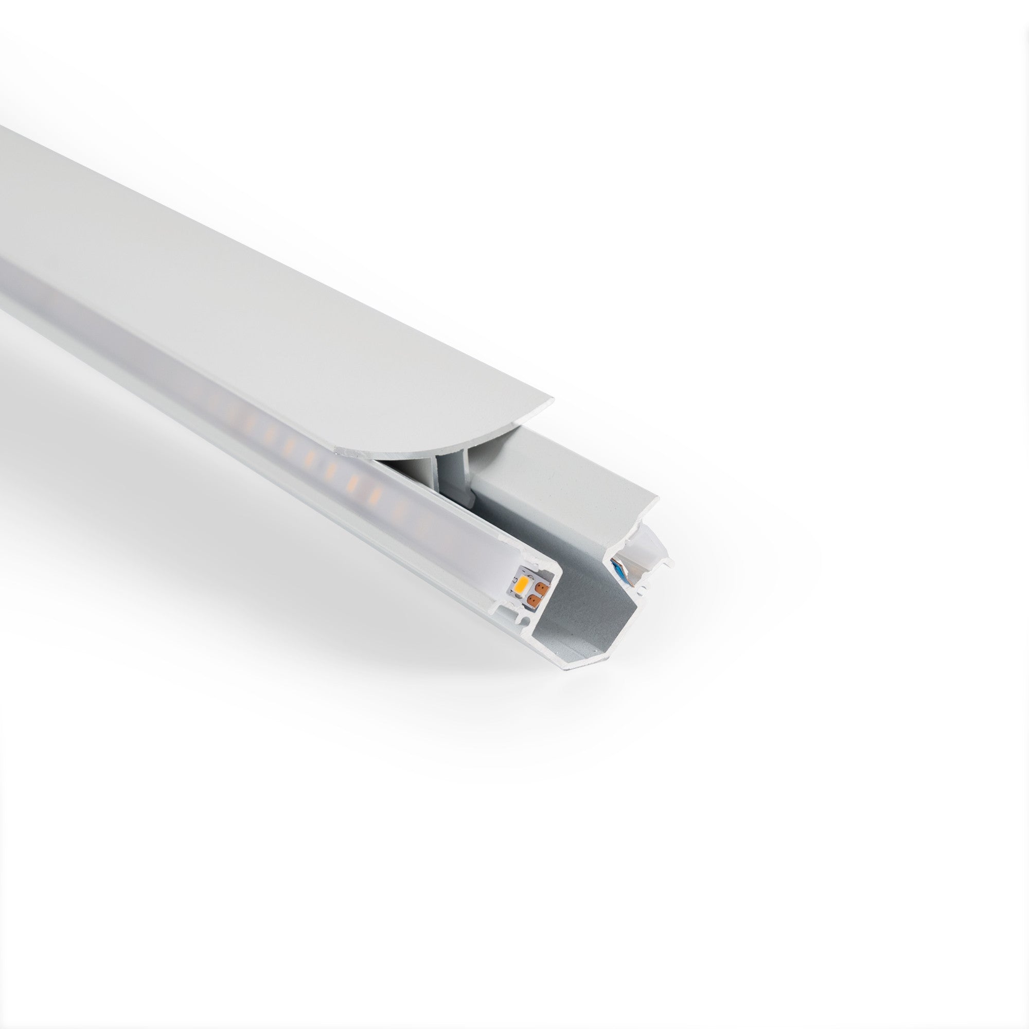Tapa para perfil de esquina para tira LED doble - Ref. BPERFALP191