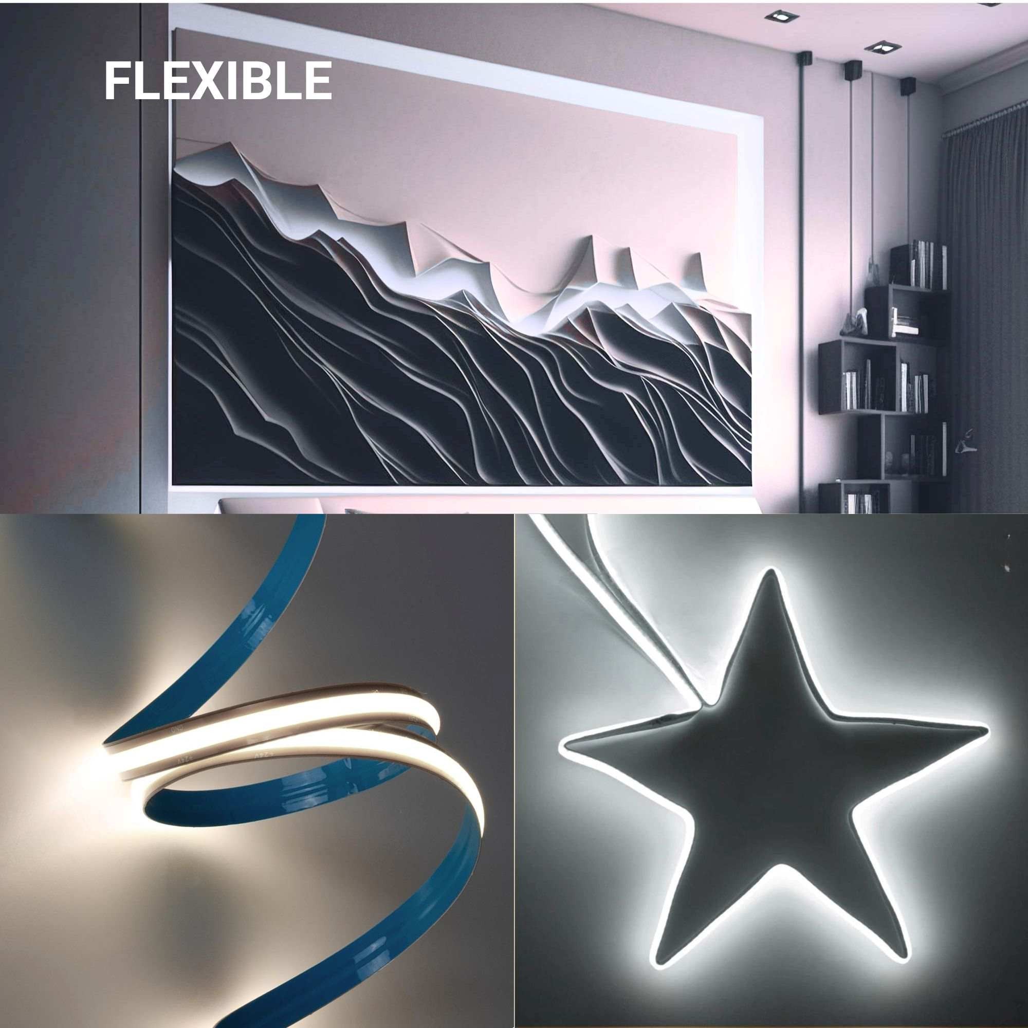 Tira LED COB 24V DC -Monocolor - FREE CUT - 11W/m - 8mm - IP20 - Rollo de 10 metros