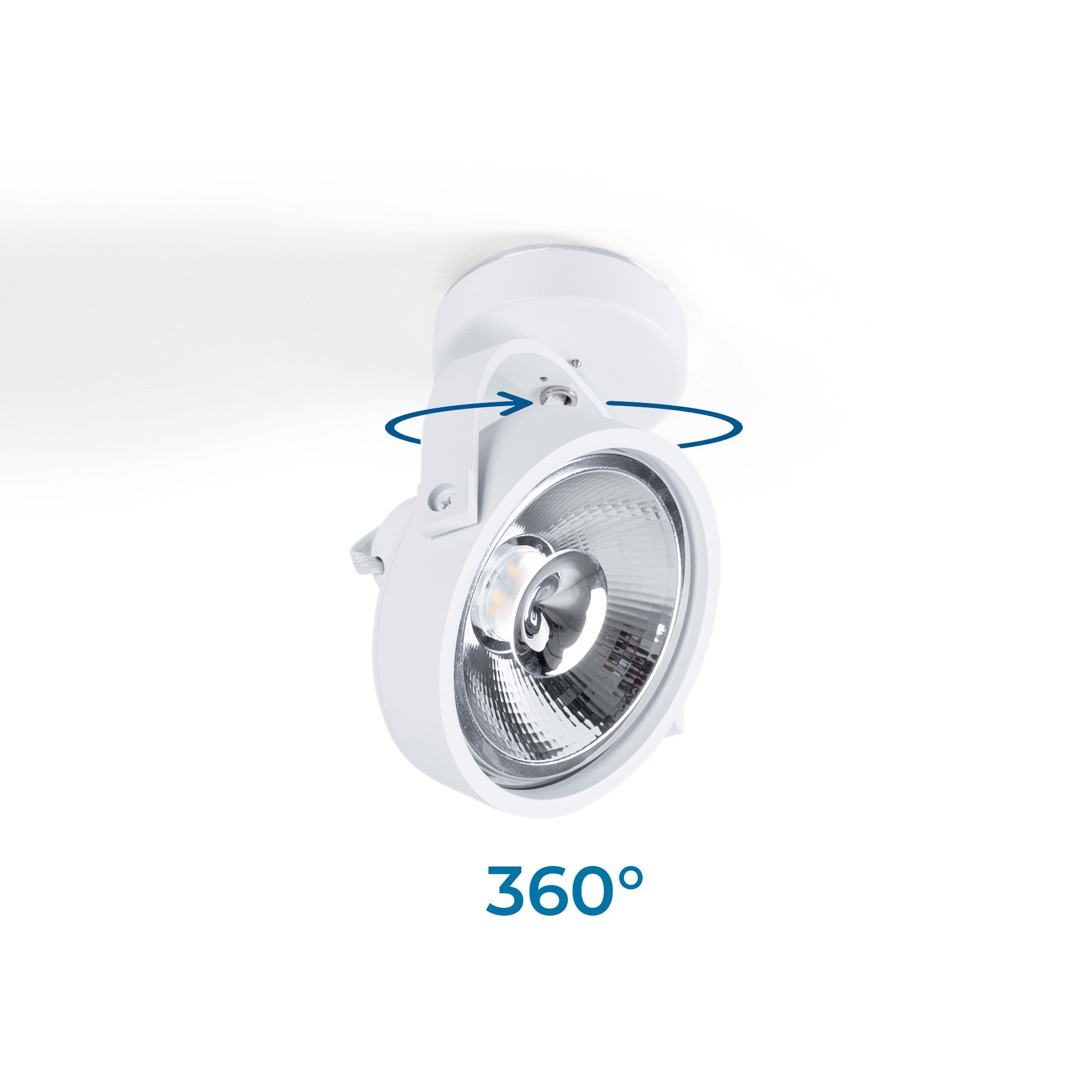 Foco de techo orientable "IRIS" + Bombilla AR111 GU10