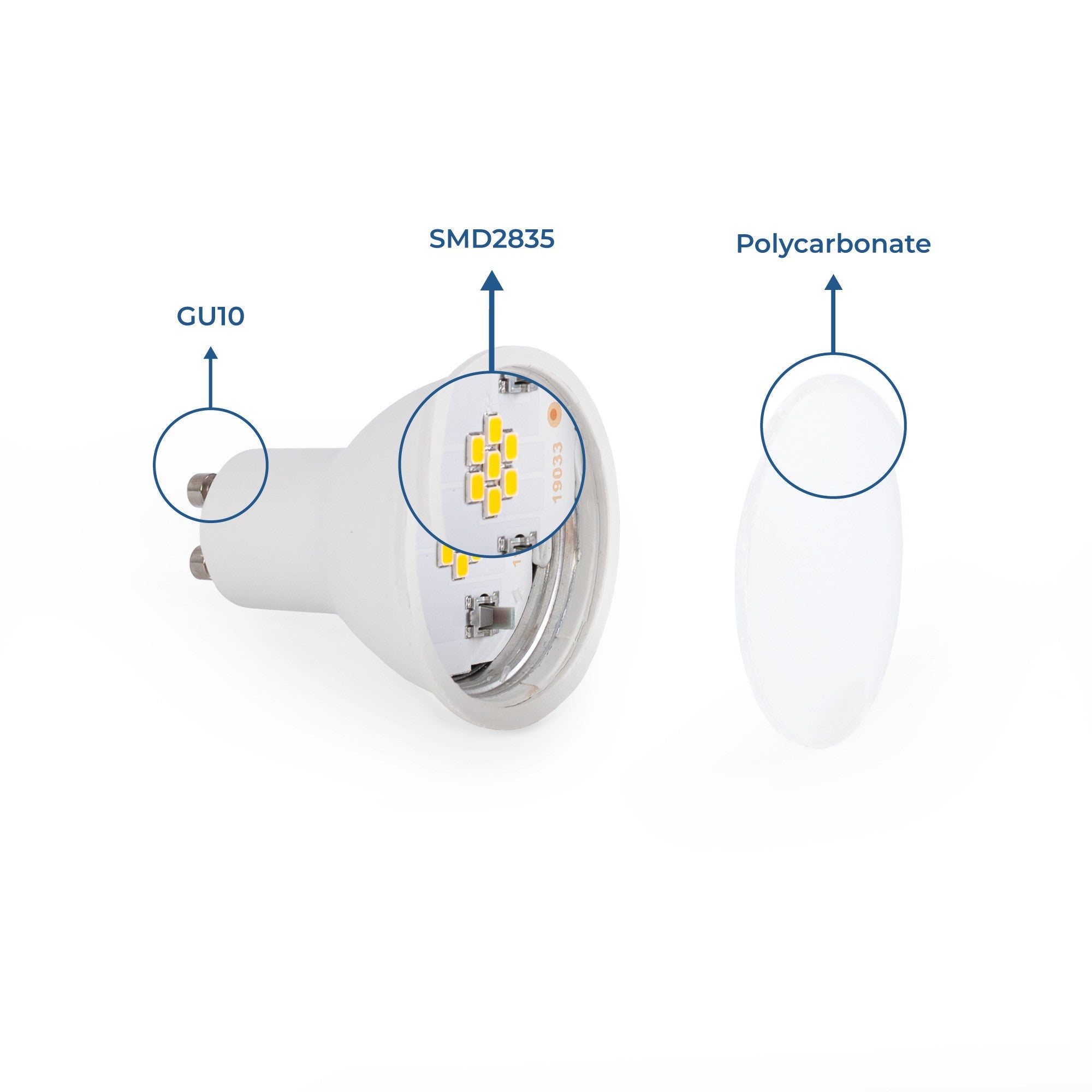 Bombilla LED GU10 - 6W - Regulable - 120º