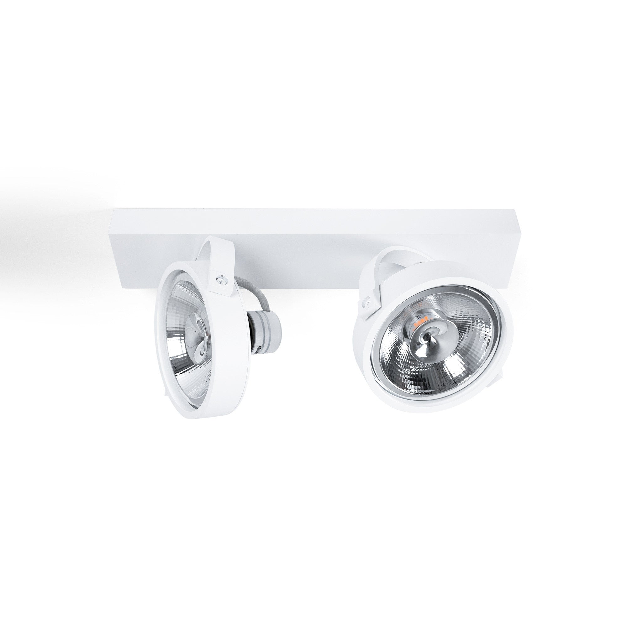 Foco de techo doble orientable "IRIS" + 2 bombillas AR111 GU10