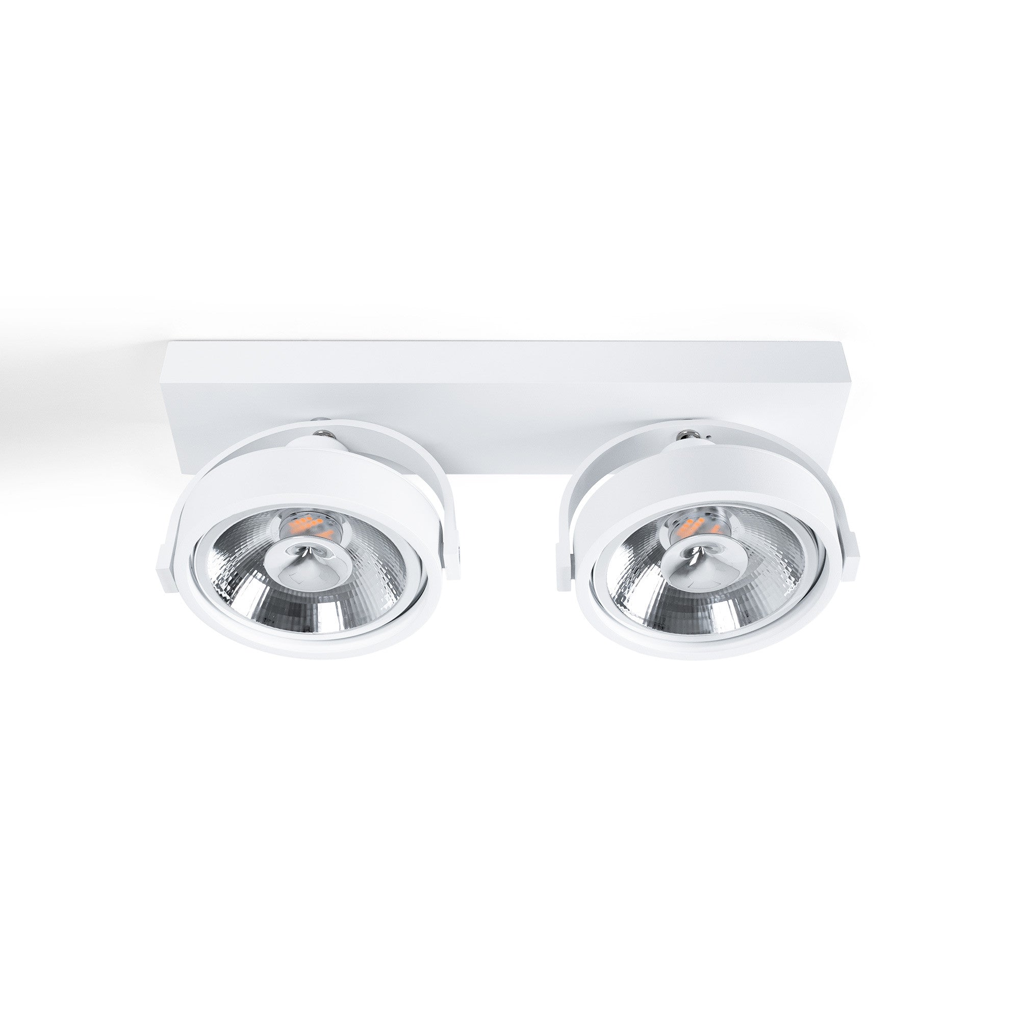 Foco de techo doble orientable "IRIS" + 2 bombillas AR111 GU10