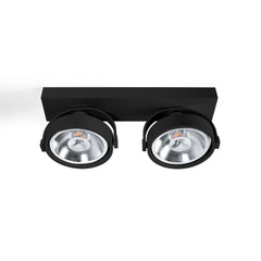 Foco de techo doble orientable "IRIS" + 2 bombillas AR111 GU10