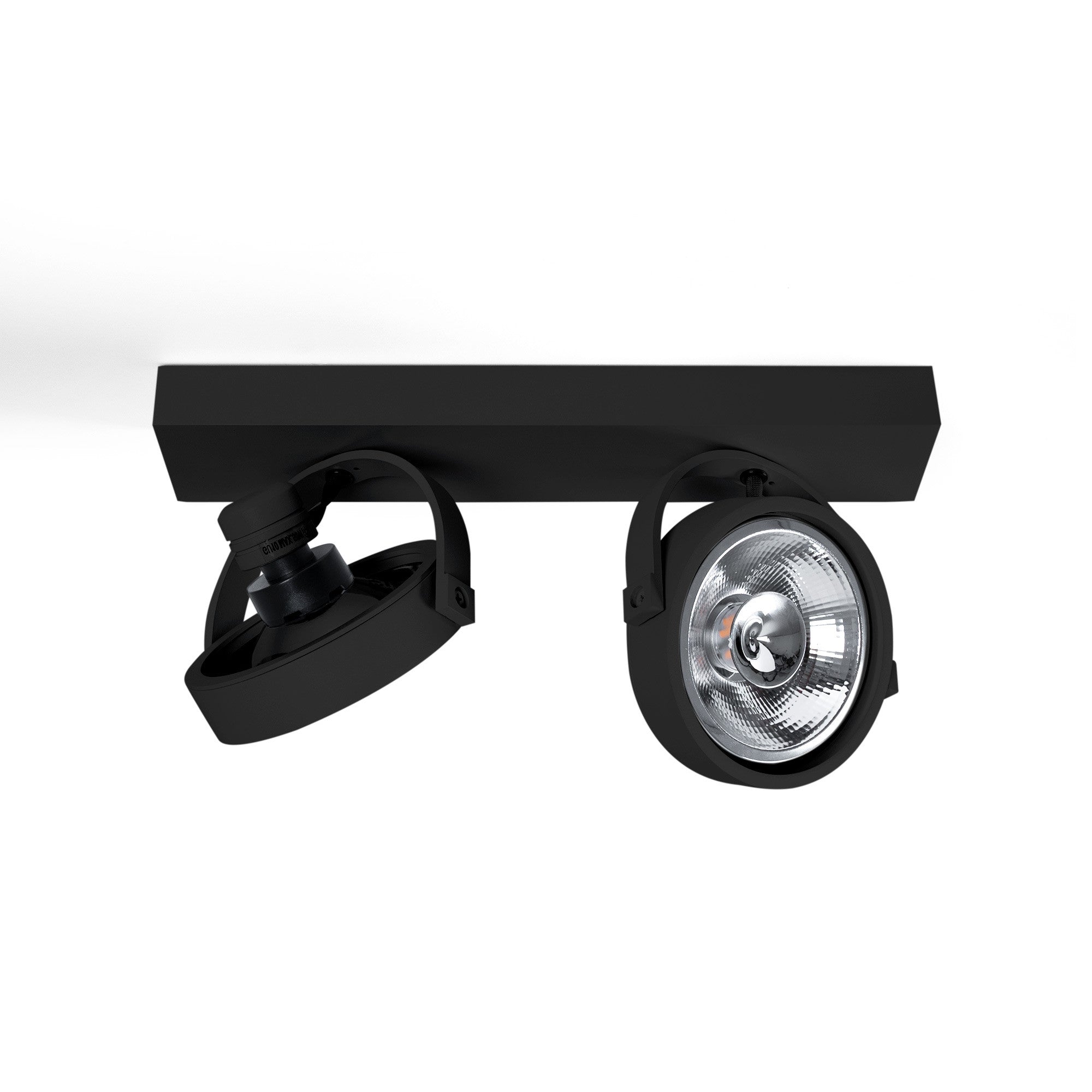 Foco de techo doble orientable "IRIS" + 2 bombillas AR111 GU10