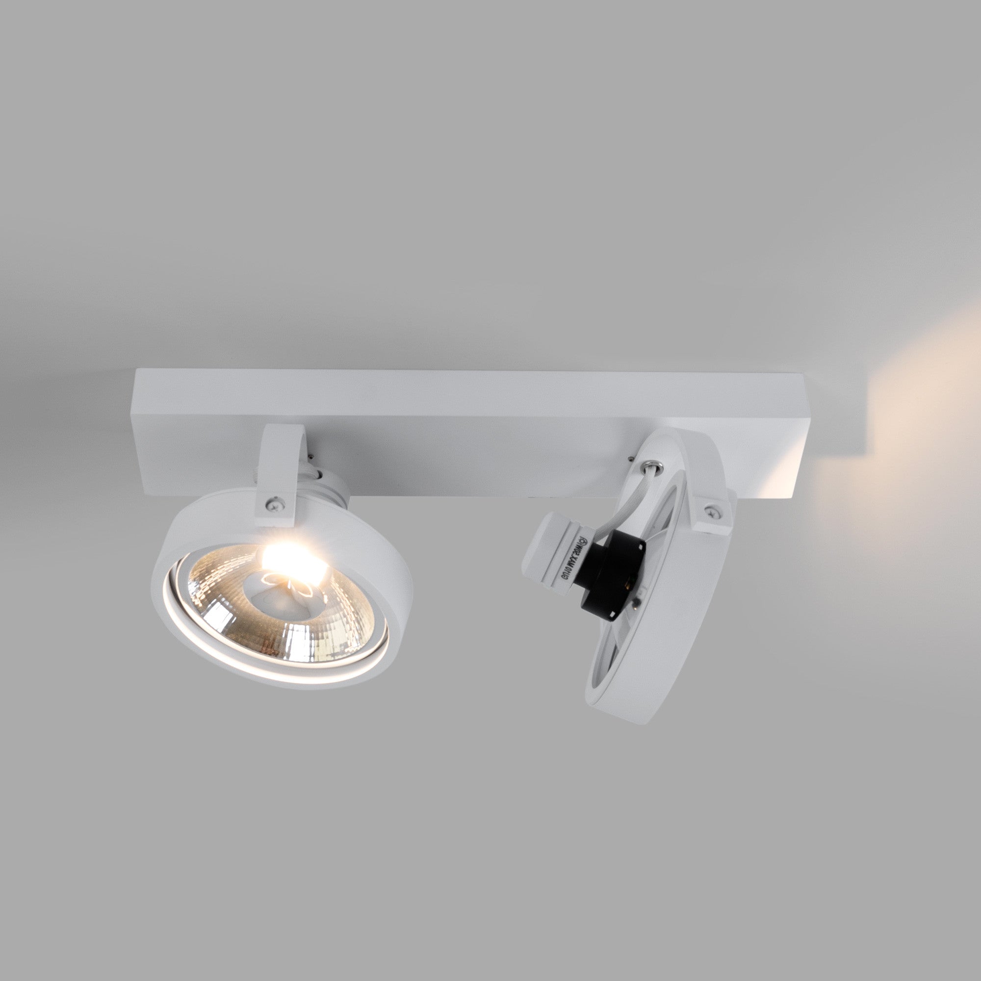 Foco de techo doble orientable "IRIS" + 2 bombillas AR111 GU10