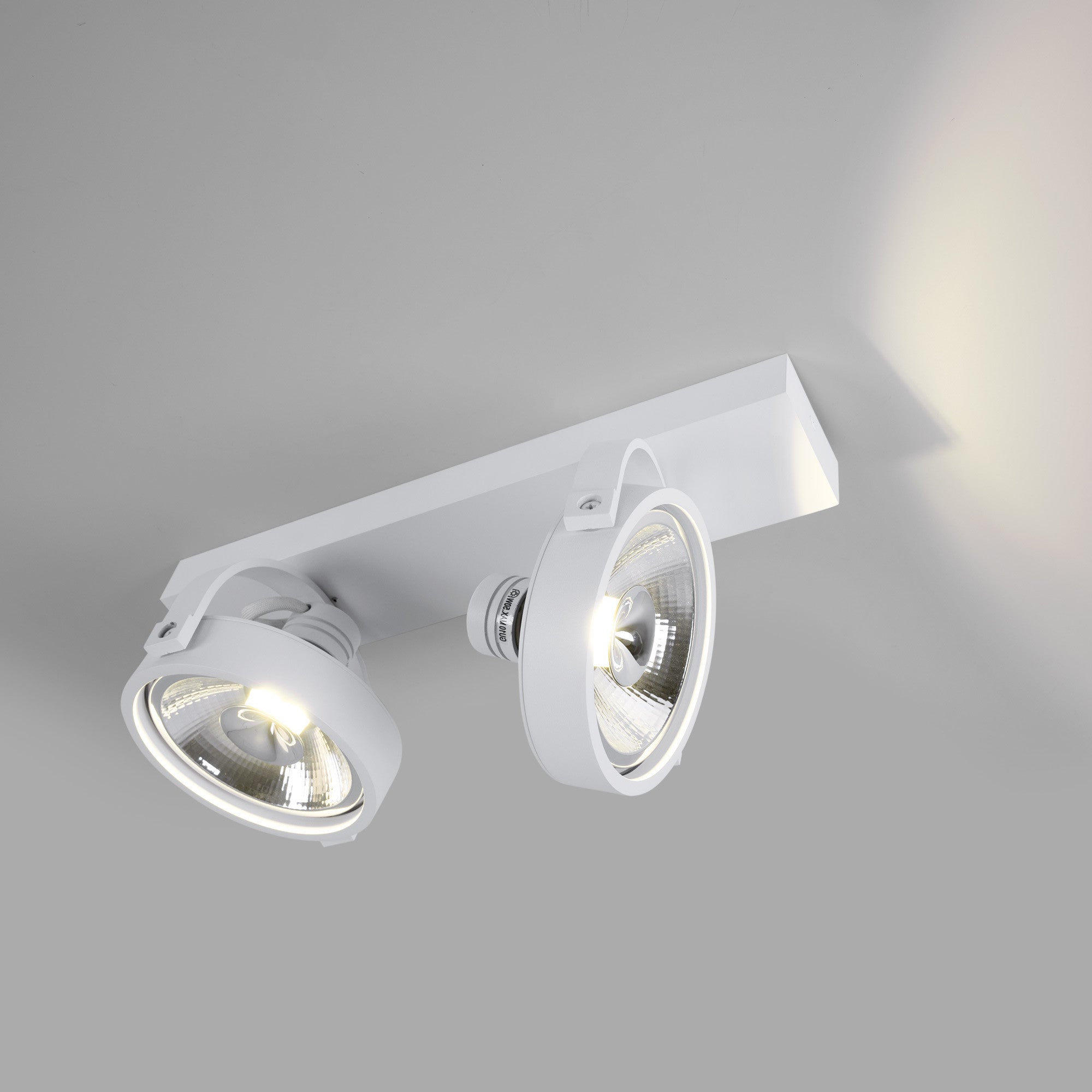 Foco de techo doble orientable "IRIS" + 2 bombillas AR111 GU10