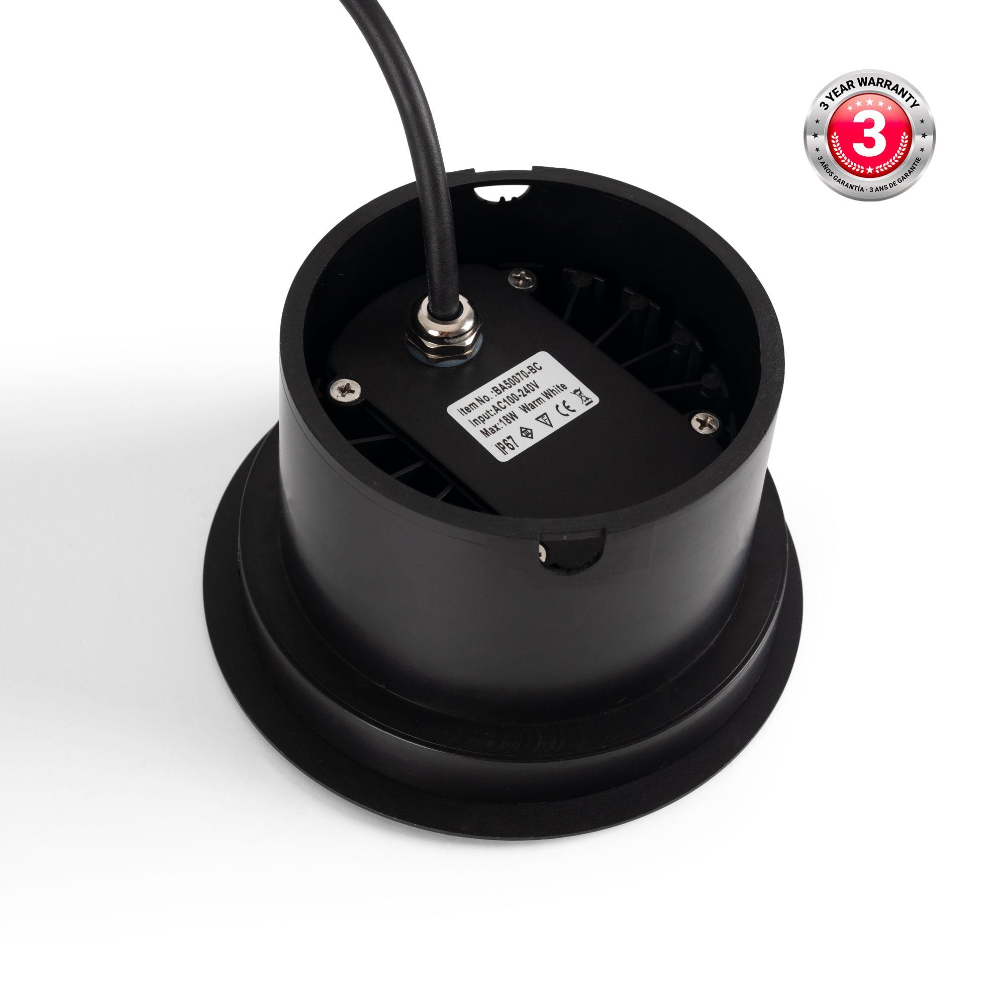 Baliza LED exterior suelo 18W - 100-240V - IP67 - Ø15cm - 30º