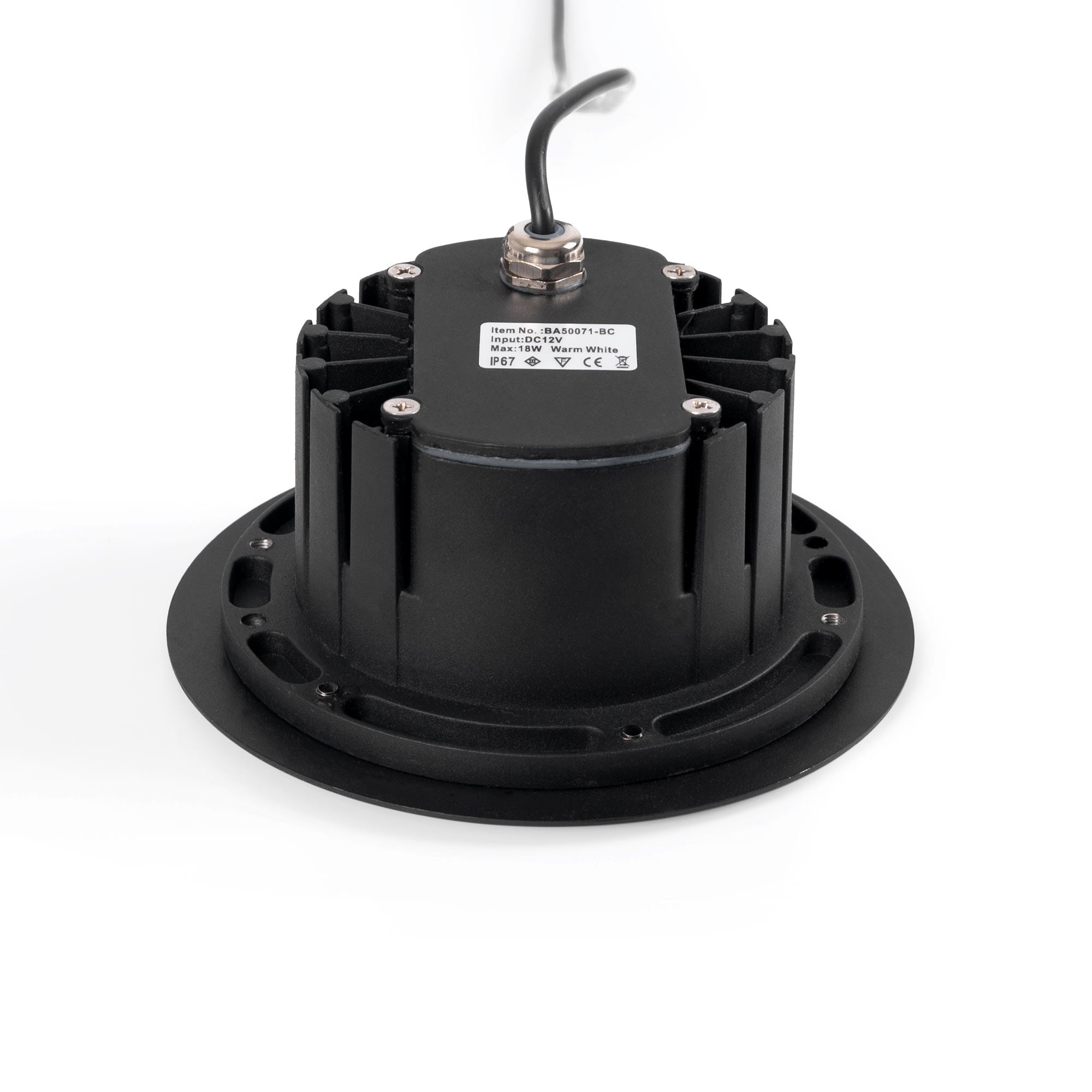 Baliza LED exterior suelo 18W - 12V DC - IP67 - Ø15cm -30º - RGB/3000K