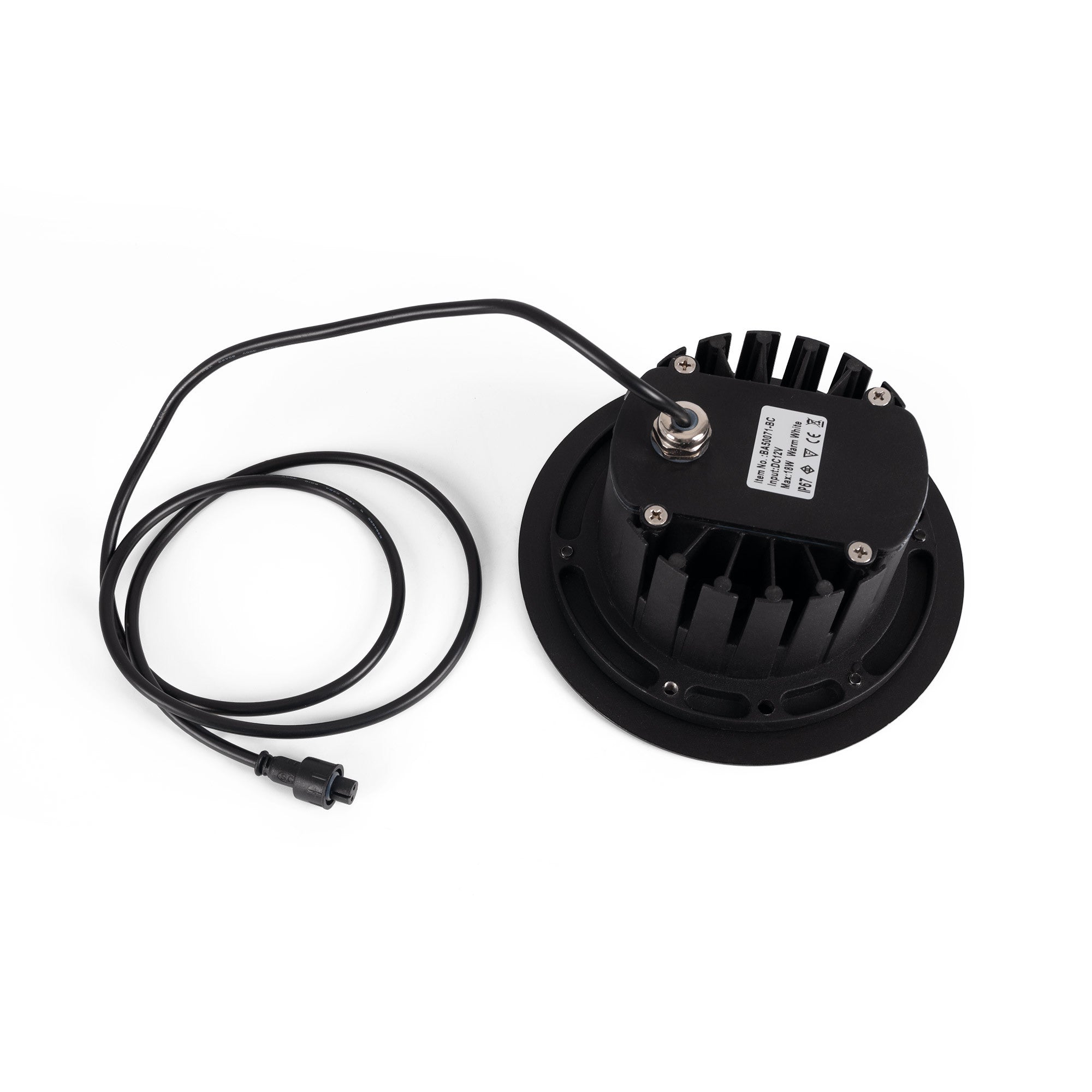 Baliza LED exterior suelo 18W - 12V DC - IP67 - Ø15cm -30º - RGB/3000K