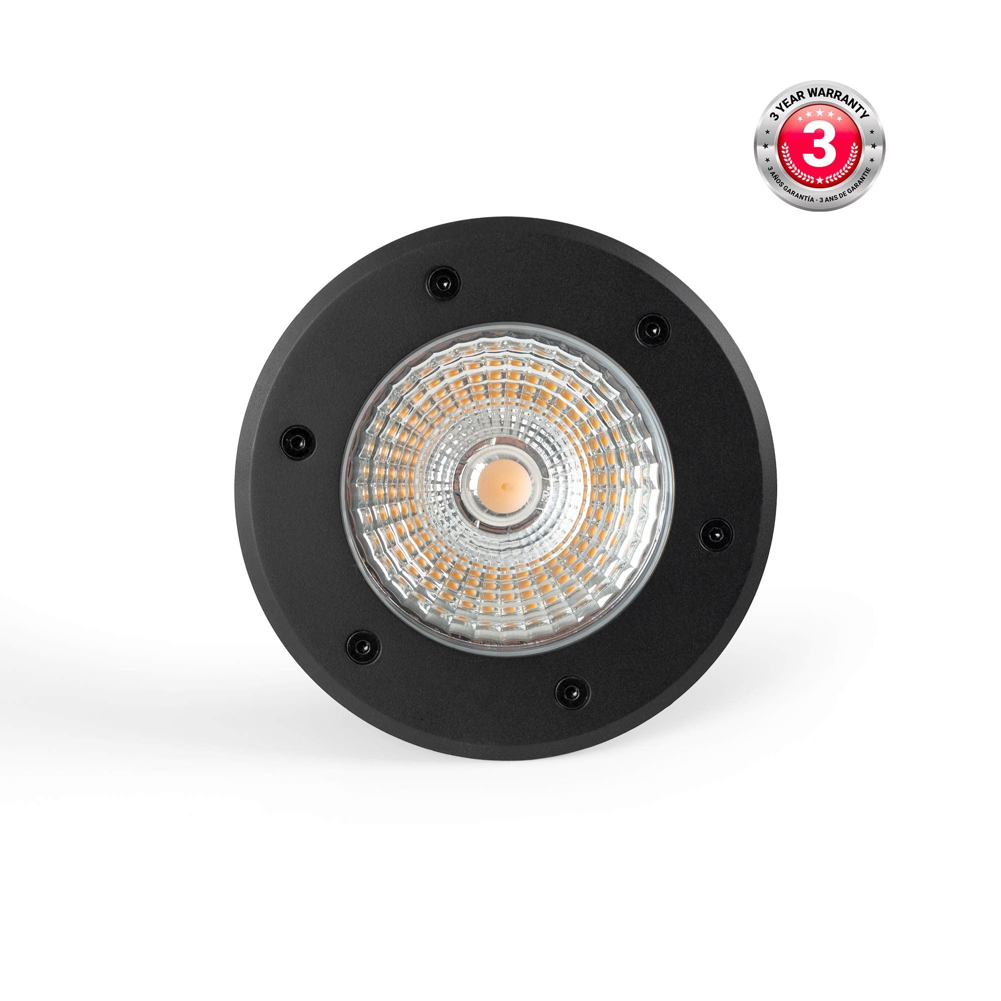 Baliza LED exterior suelo 18W - 12V DC - IP67 - Ø15cm -30º - RGB/3000K