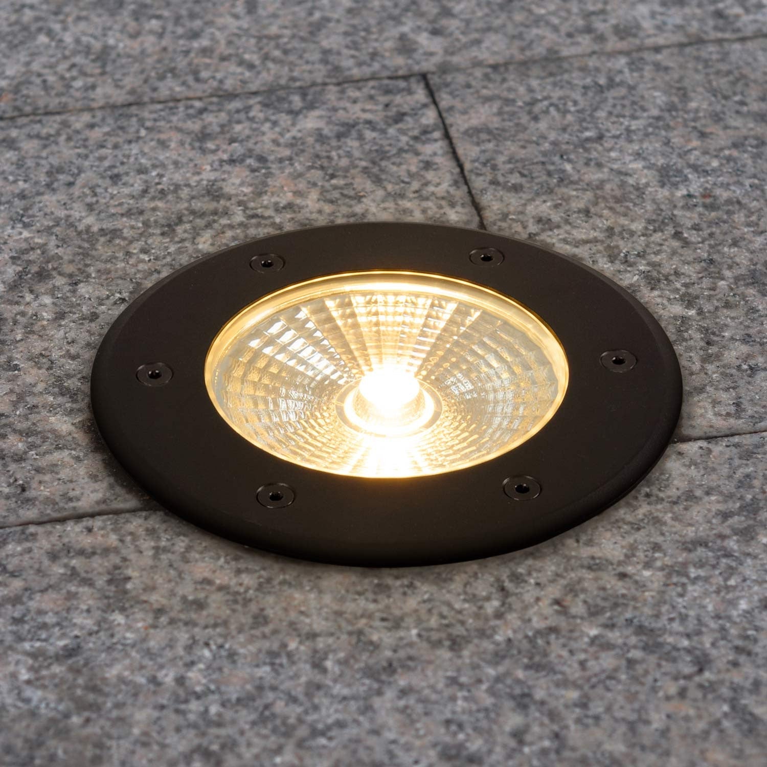 Baliza LED exterior suelo 18W - 12V DC - IP67 - Ø15cm -30º - RGB/3000K