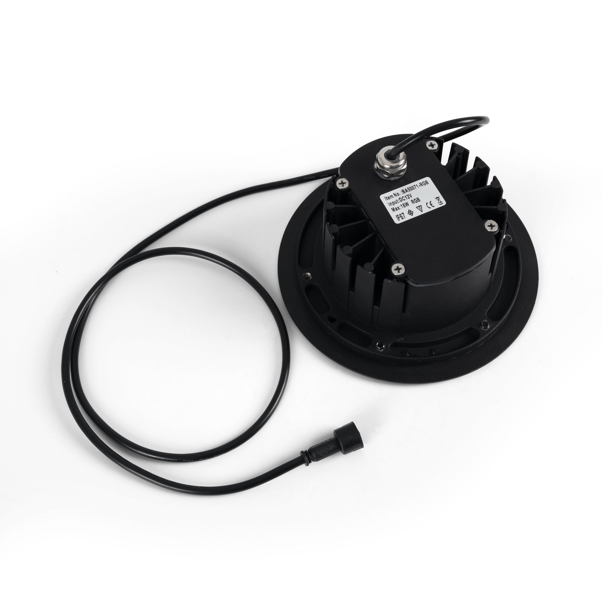 Baliza LED exterior suelo 18W - 12V DC - IP67 - Ø15cm -30º - RGB/3000K