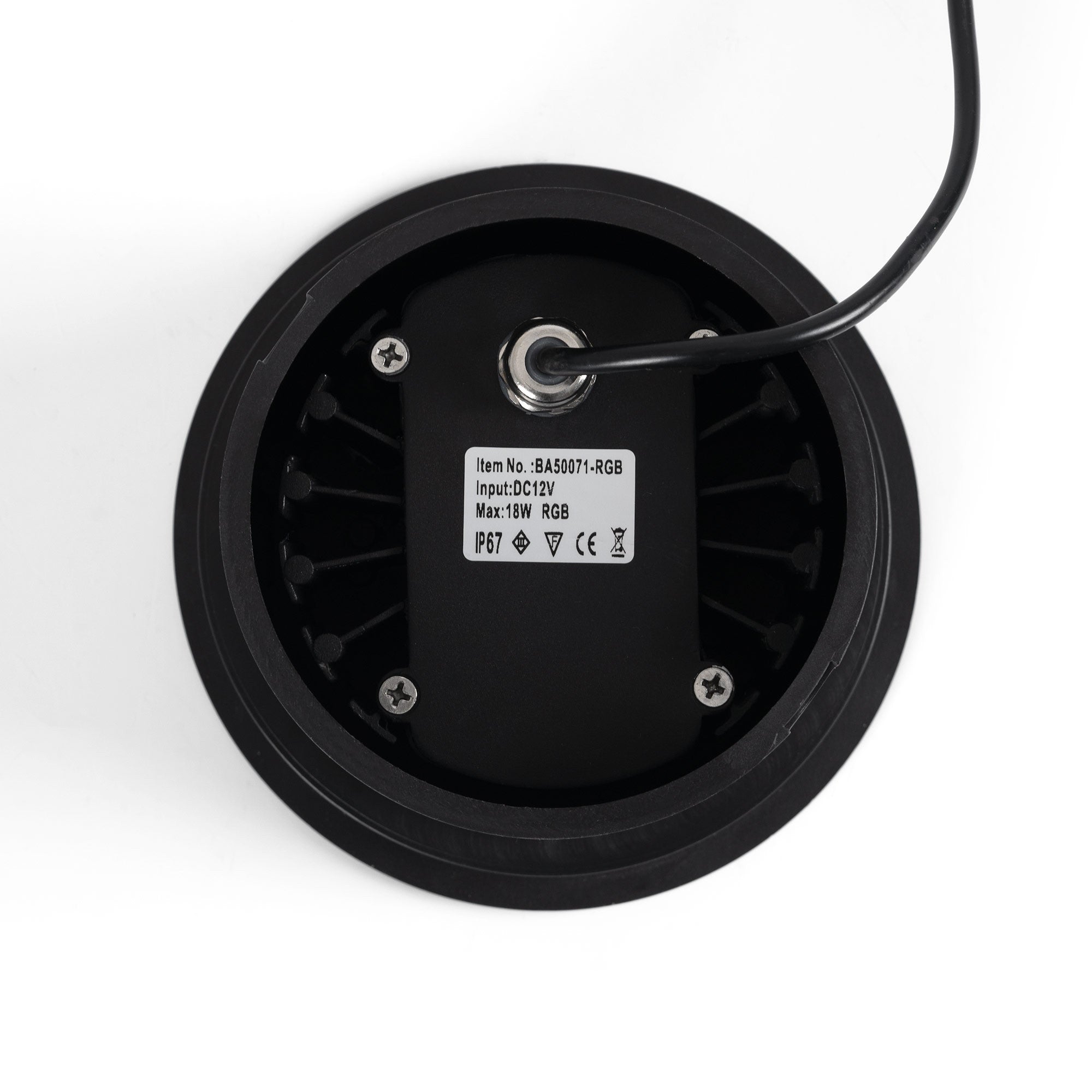 Baliza LED exterior suelo 18W - 12V DC - IP67 - Ø15cm -30º - RGB/3000K