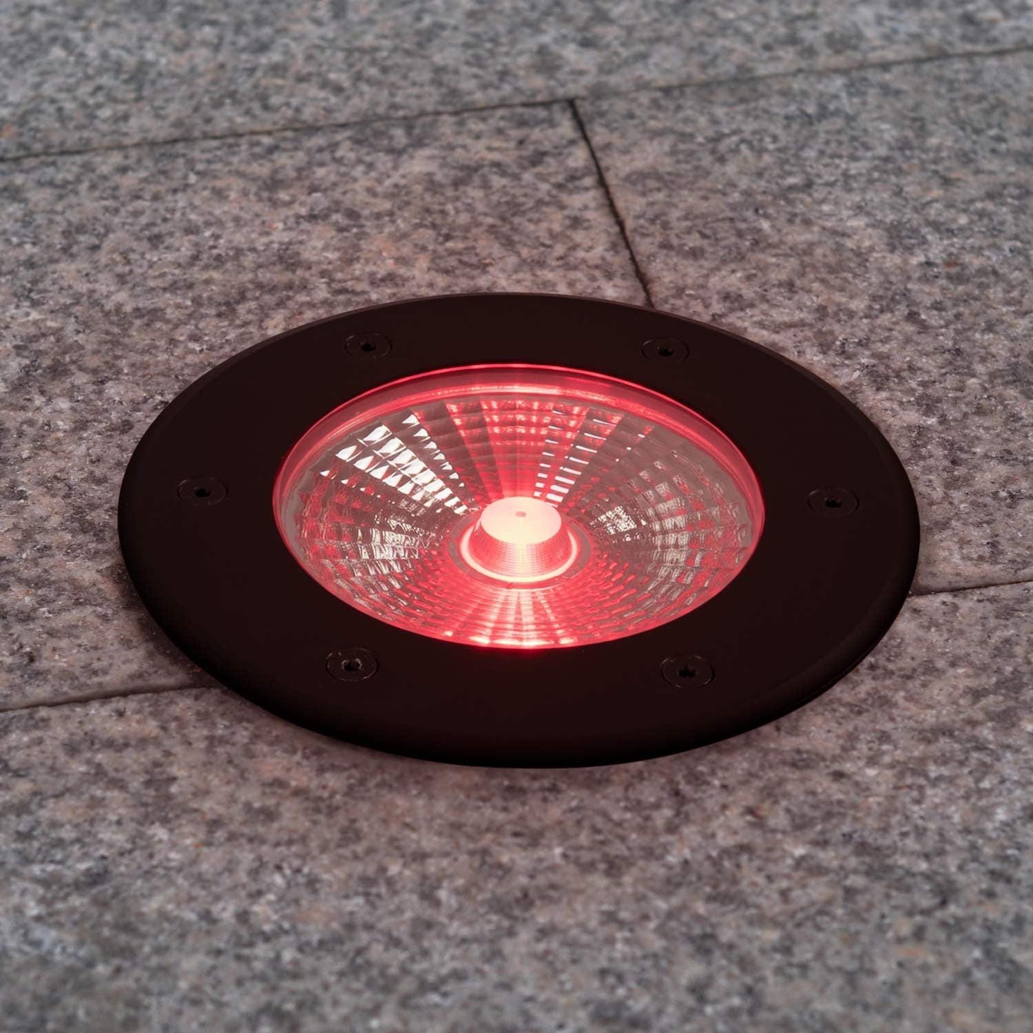 Baliza LED exterior suelo 18W - 12V DC - IP67 - Ø15cm -30º - RGB/3000K
