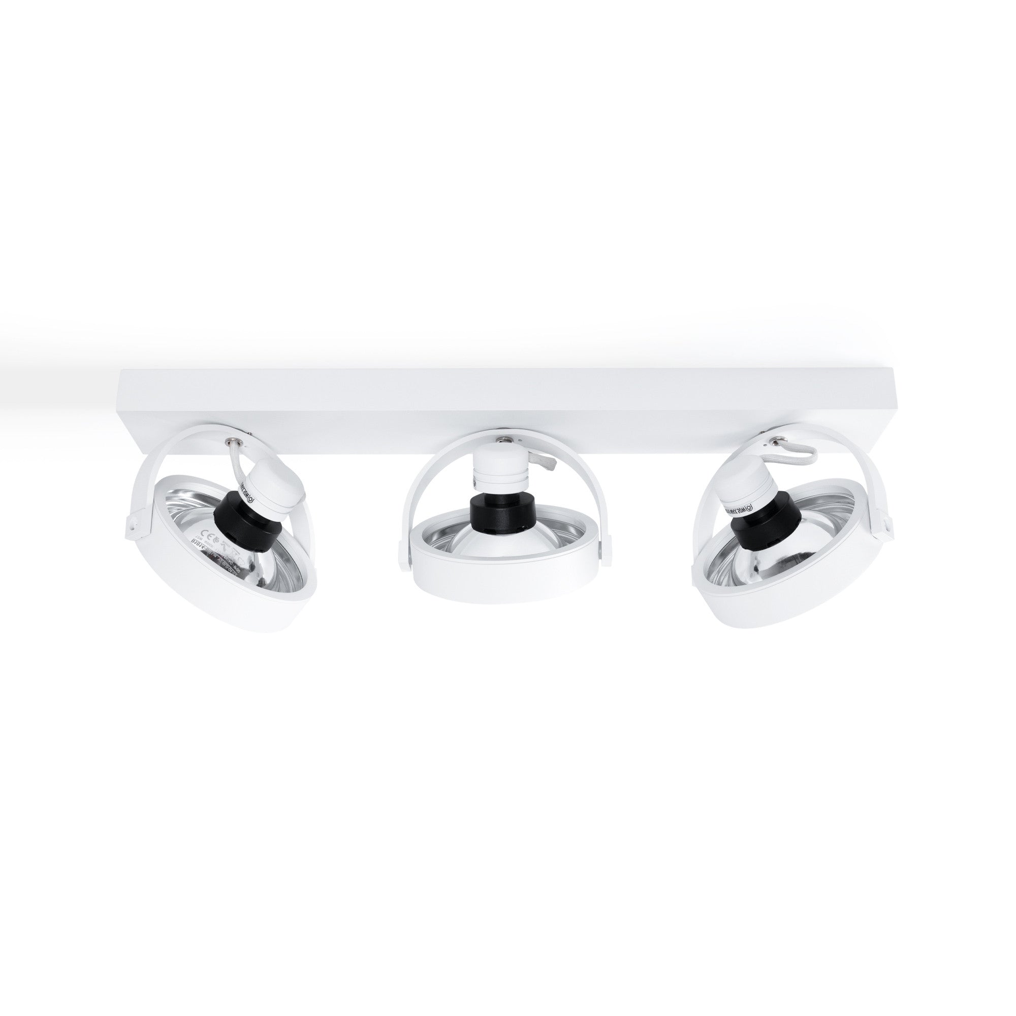 Foco de techo triple orientable "IRIS" + 3 bombillas AR111 GU10