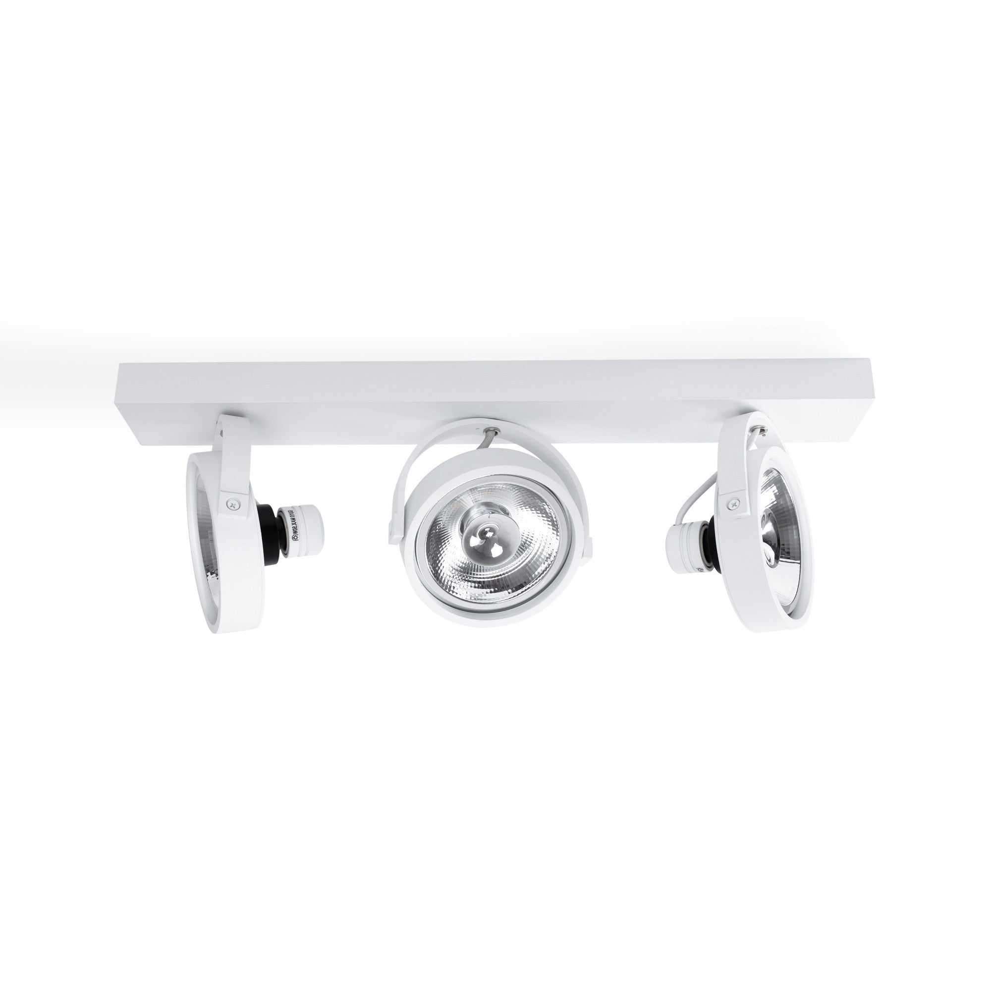Foco de techo triple orientable "IRIS" + 3 bombillas AR111 GU10