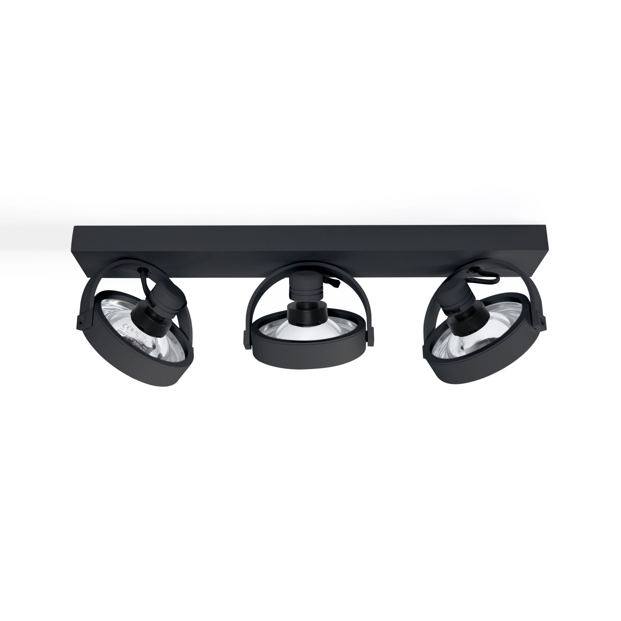 Foco de techo triple orientable "IRIS" + 3 bombillas AR111 GU10
