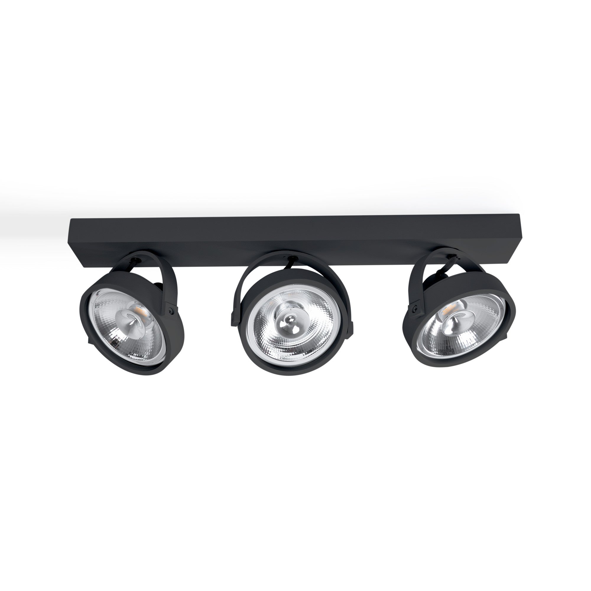 Foco de techo triple orientable "IRIS" + 3 bombillas AR111 GU10