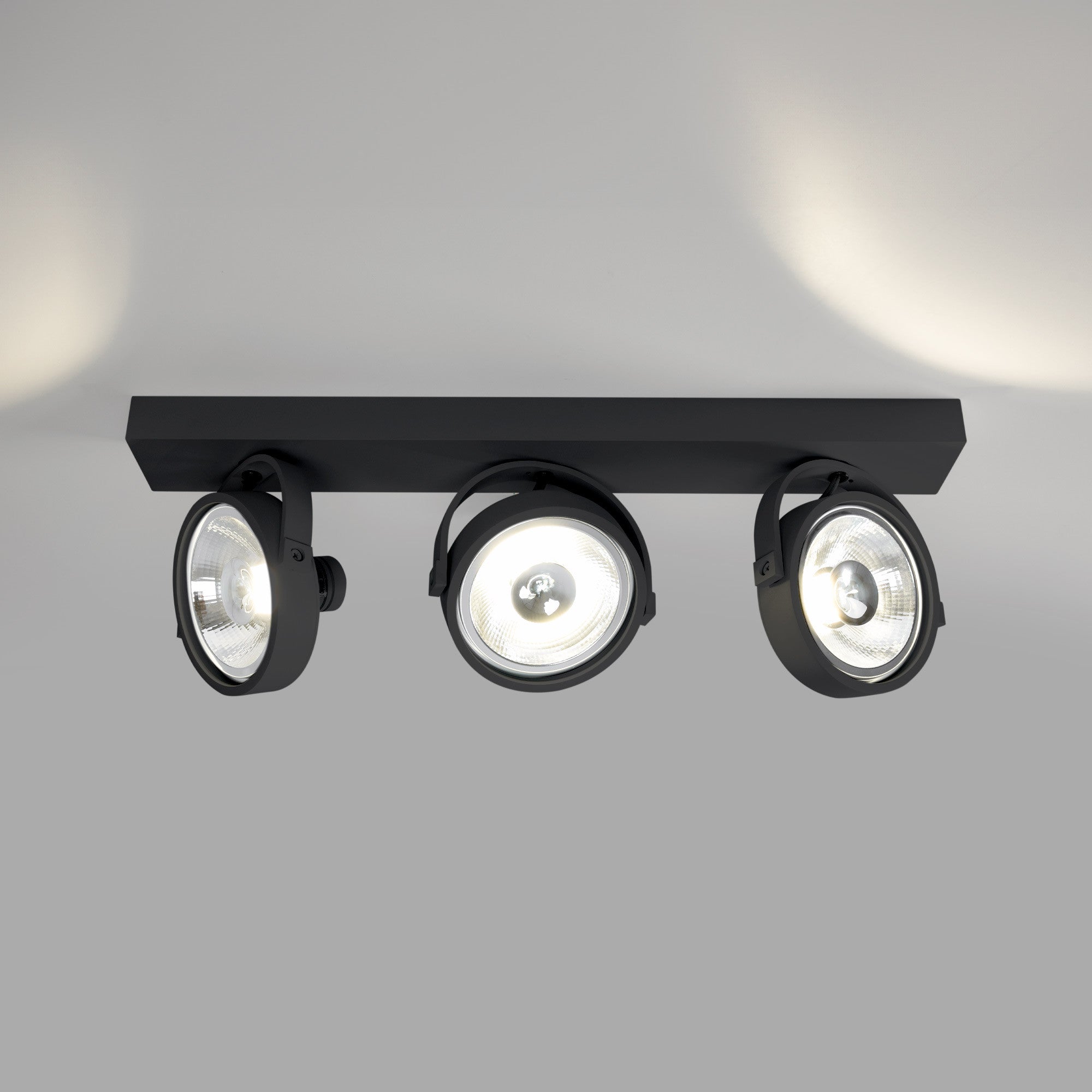 Foco de techo triple orientable "IRIS" + 3 bombillas AR111 GU10