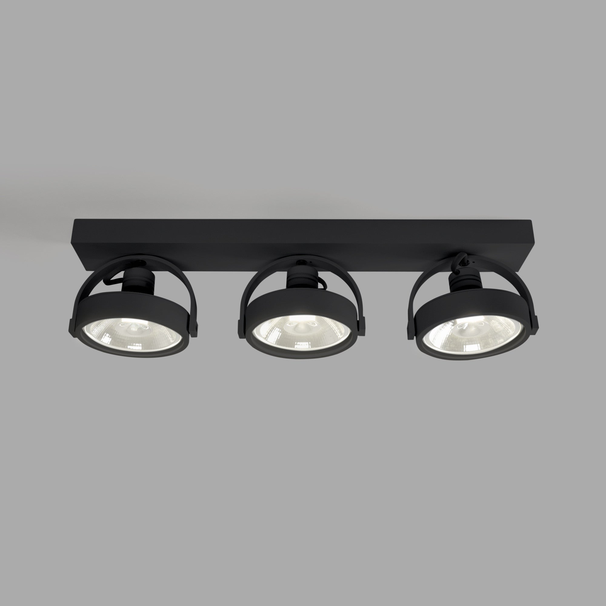 Foco de techo triple orientable "IRIS" + 3 bombillas AR111 GU10