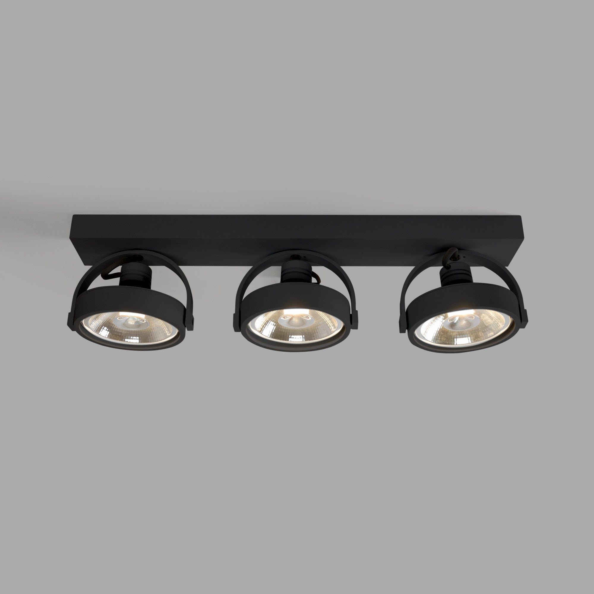 Foco de techo triple orientable "IRIS" + 3 bombillas AR111 GU10