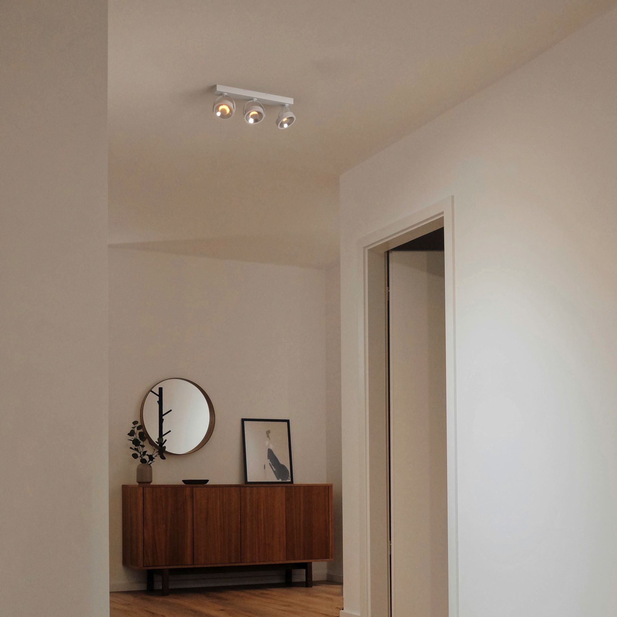 Foco de techo triple orientable "IRIS" + 3 bombillas AR111 GU10