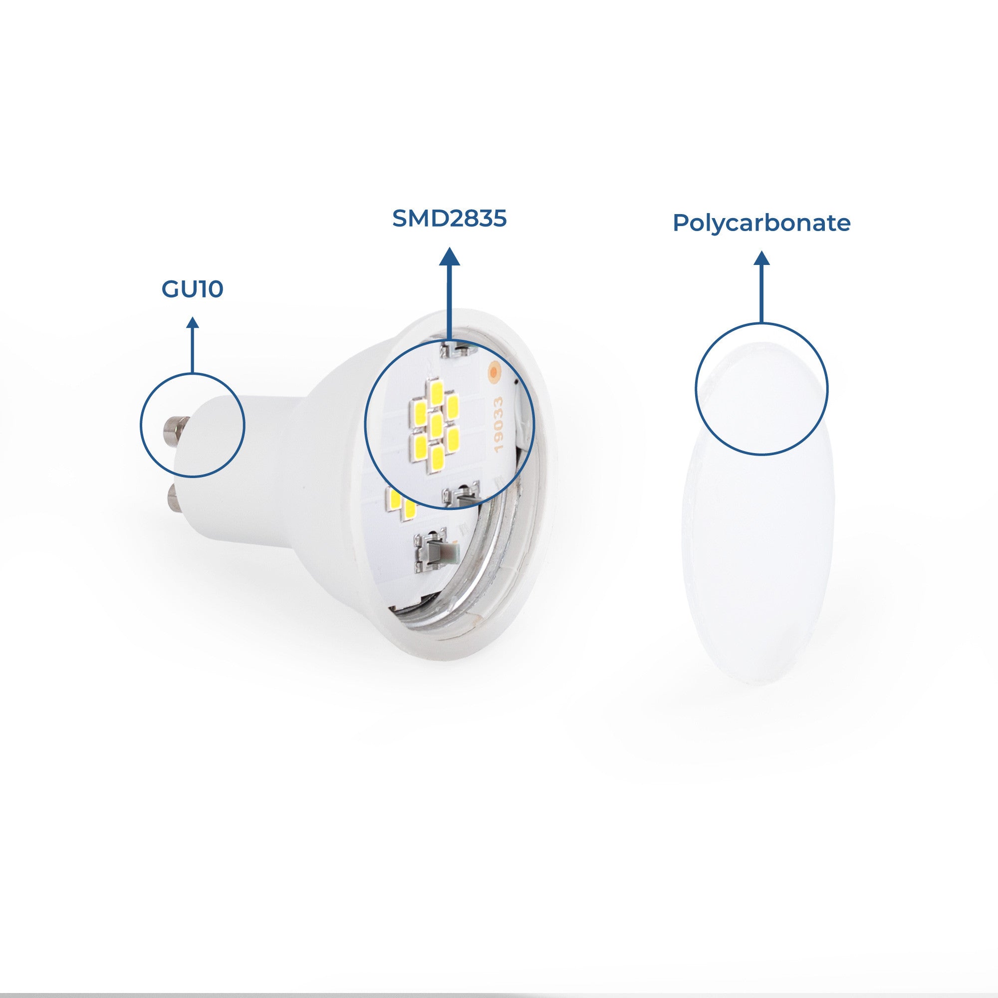 Bombilla LED GU10 - 7W - 120º