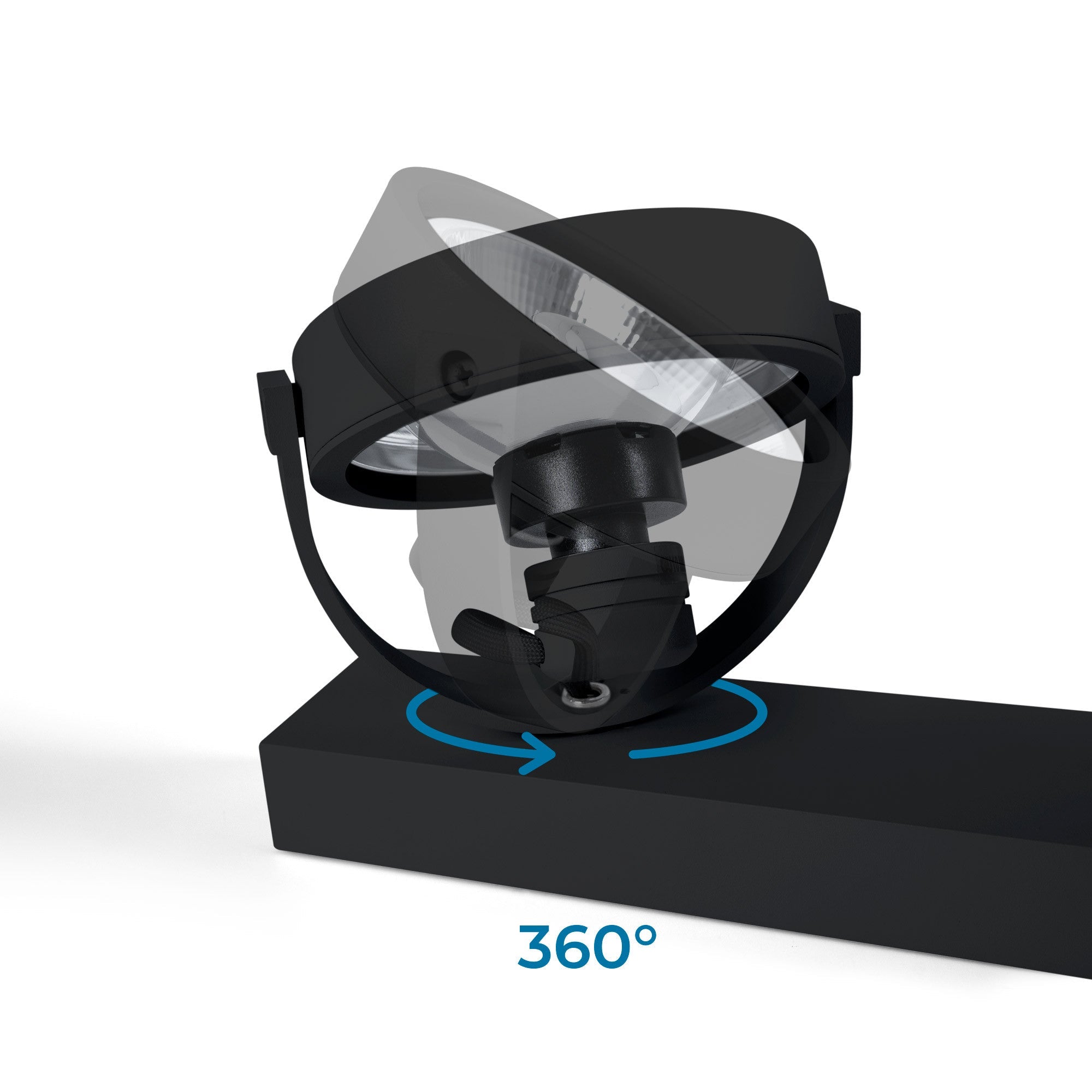 Foco de techo triple orientable "IRIS" + 3 bombillas AR111 GU10