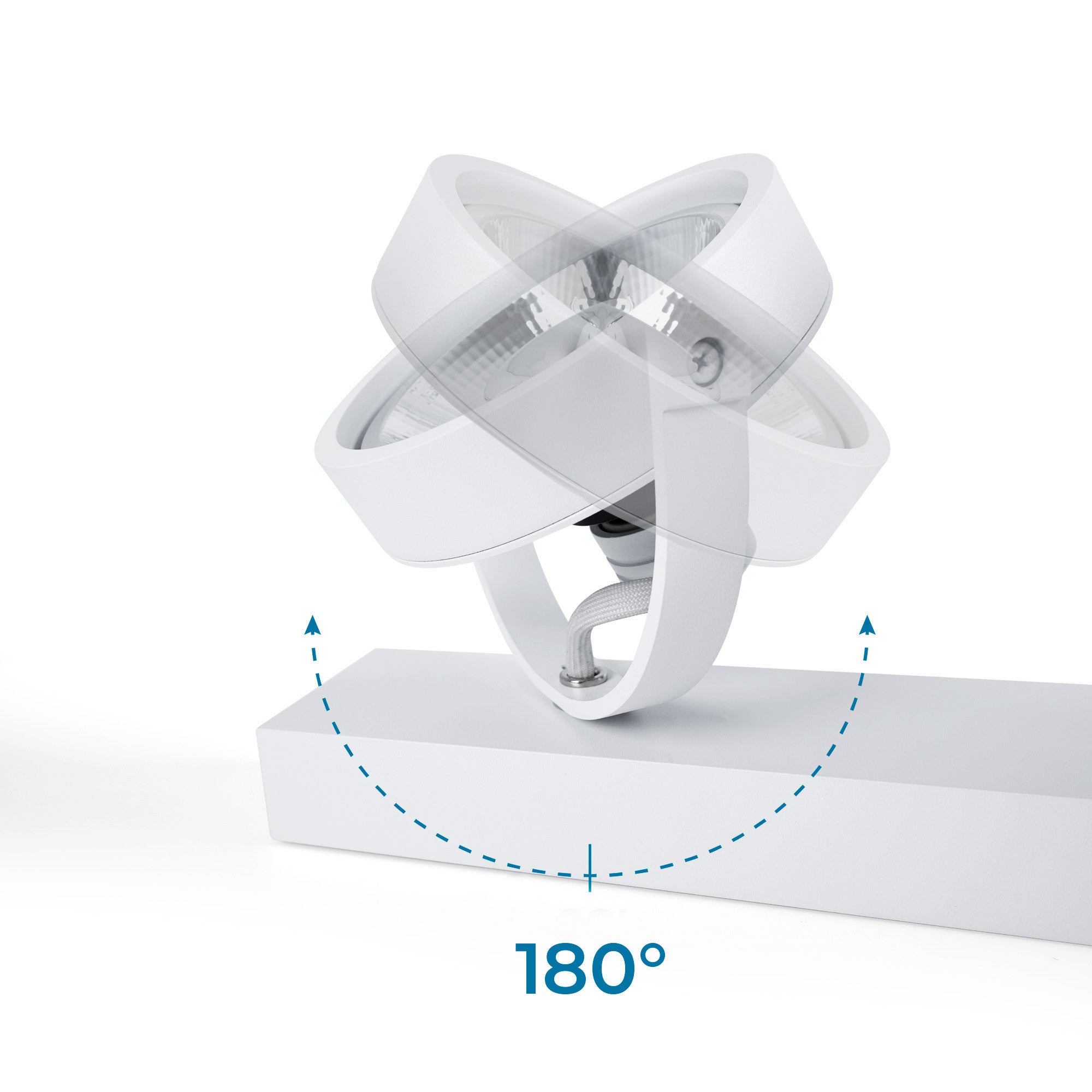Foco de techo triple orientable "IRIS" + 3 bombillas AR111 GU10