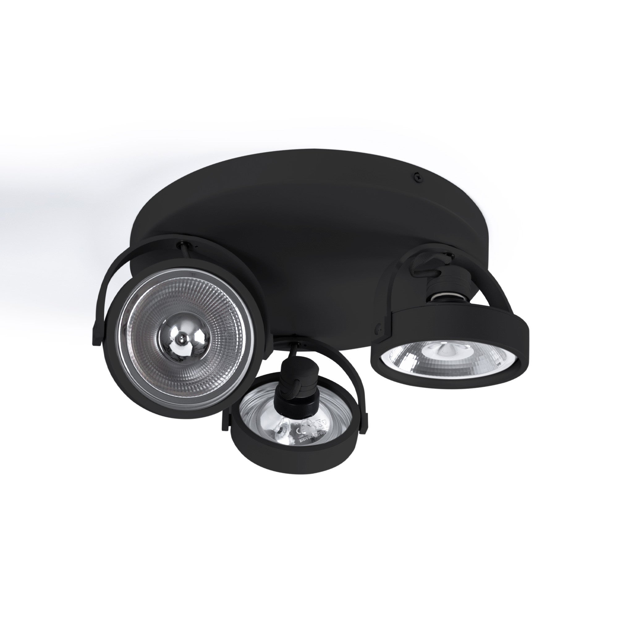 Aplique de techo triple orientable "IRIS 3" + 3 bombillas AR111