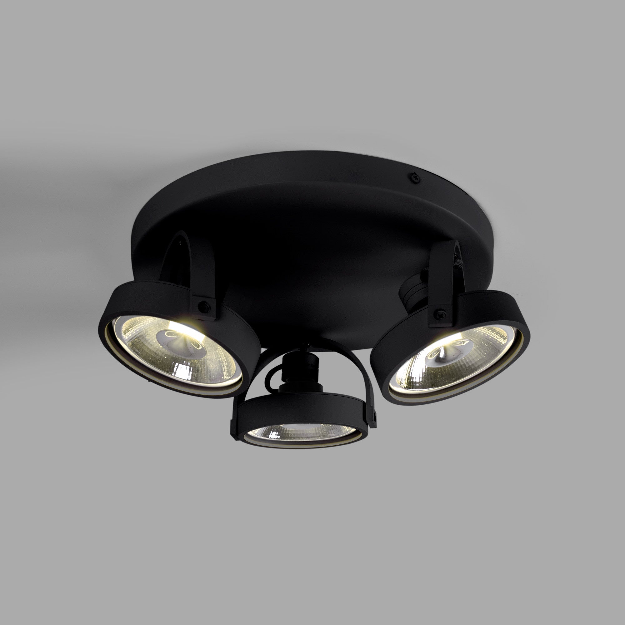 Aplique de techo triple orientable "IRIS 3" + 3 bombillas AR111