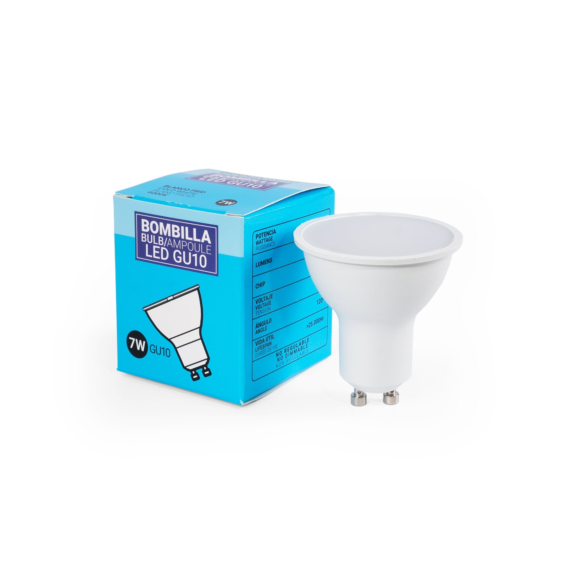 Bombilla LED GU10 - 7W - 120º