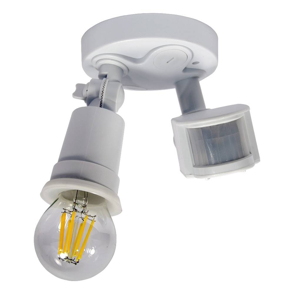 Portalámparas para bombilla LED E27 con sensor de movimiento PIR 180º IP44