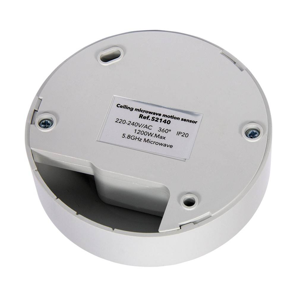 Sensor de movimiento por microondas para techo 360º IP20