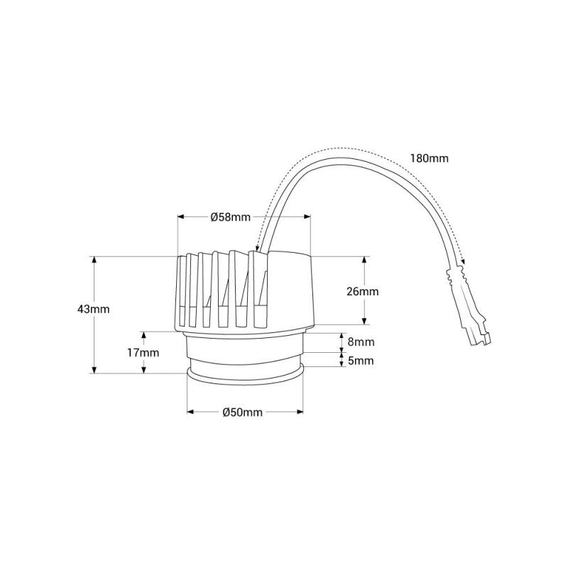 Módulo LED 7W para aro downlight MR16/GU10 - Regulable por DALI - 45º - CRI 90