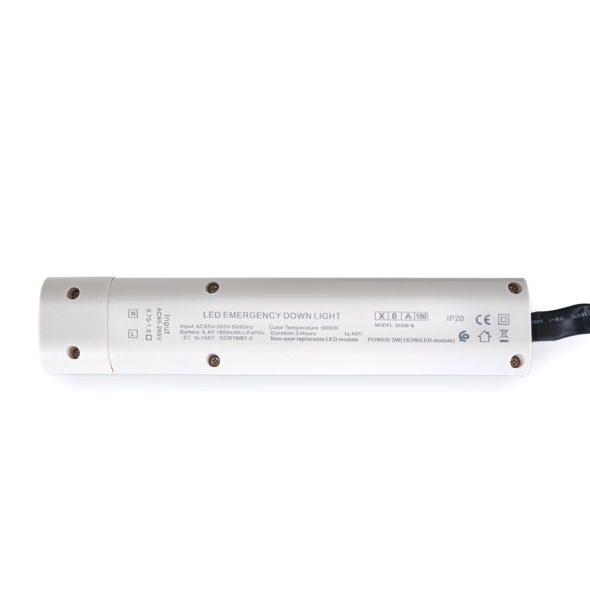 Luz de emergencia 3W tipo downlight - Autonomía 3hs - Ø60mm