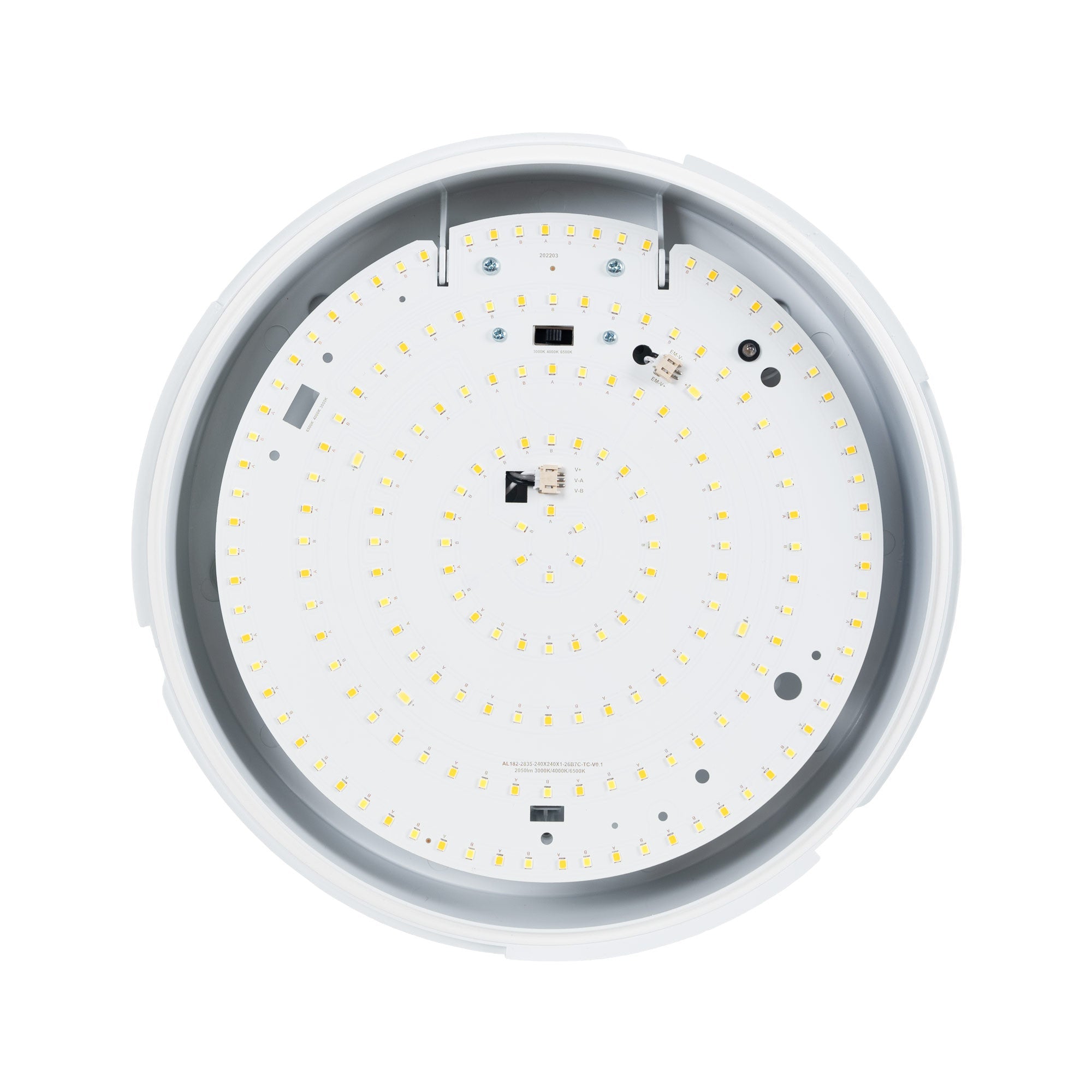 Plafón LED techo estanco / Luz de emergencia - CCT - Potencia ajustable 12W-16W - Ø31cm - IP65