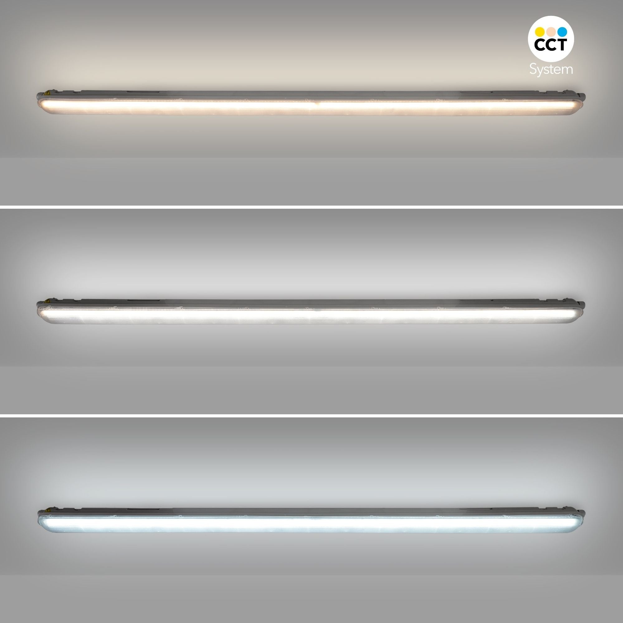 Pantalla estanca LED lineal enlazable- Regulable DALI - CCT - 150cm - 55W - Driver LIFUD - IP65