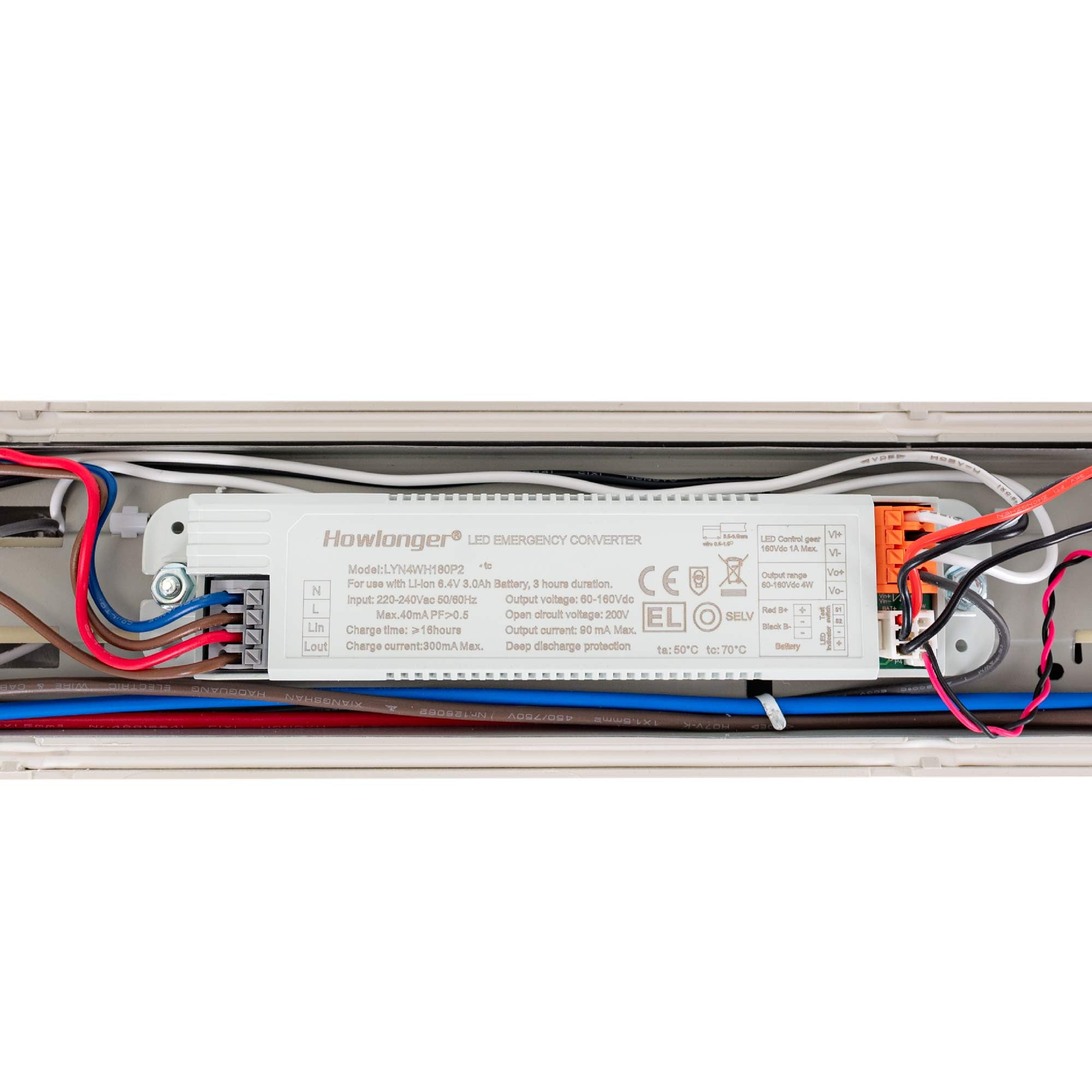 Pantalla estanca LED / Luz de emergencia - CCT - 150cm - Conectable 55W - IP65