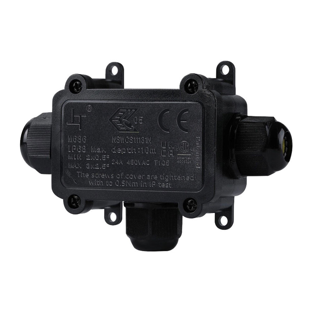 Caja de conexión impermeable en T - IP68 - 0.5 - 2.5mm²