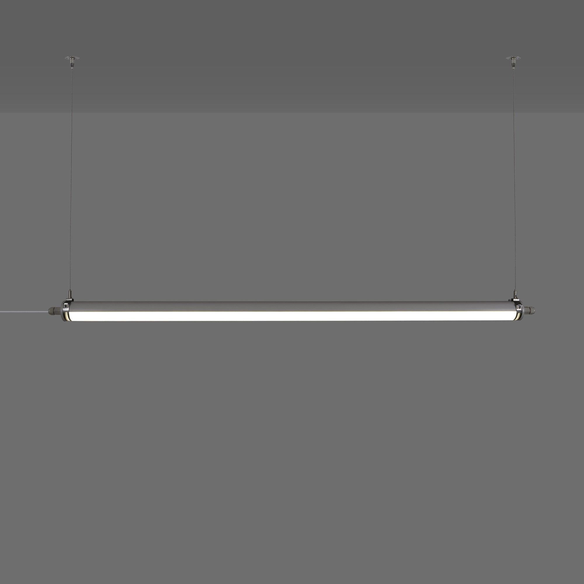 Luminaria estanca tubular para uso industrial - 150cm - 50W - 6900lm - IP65 - IK10