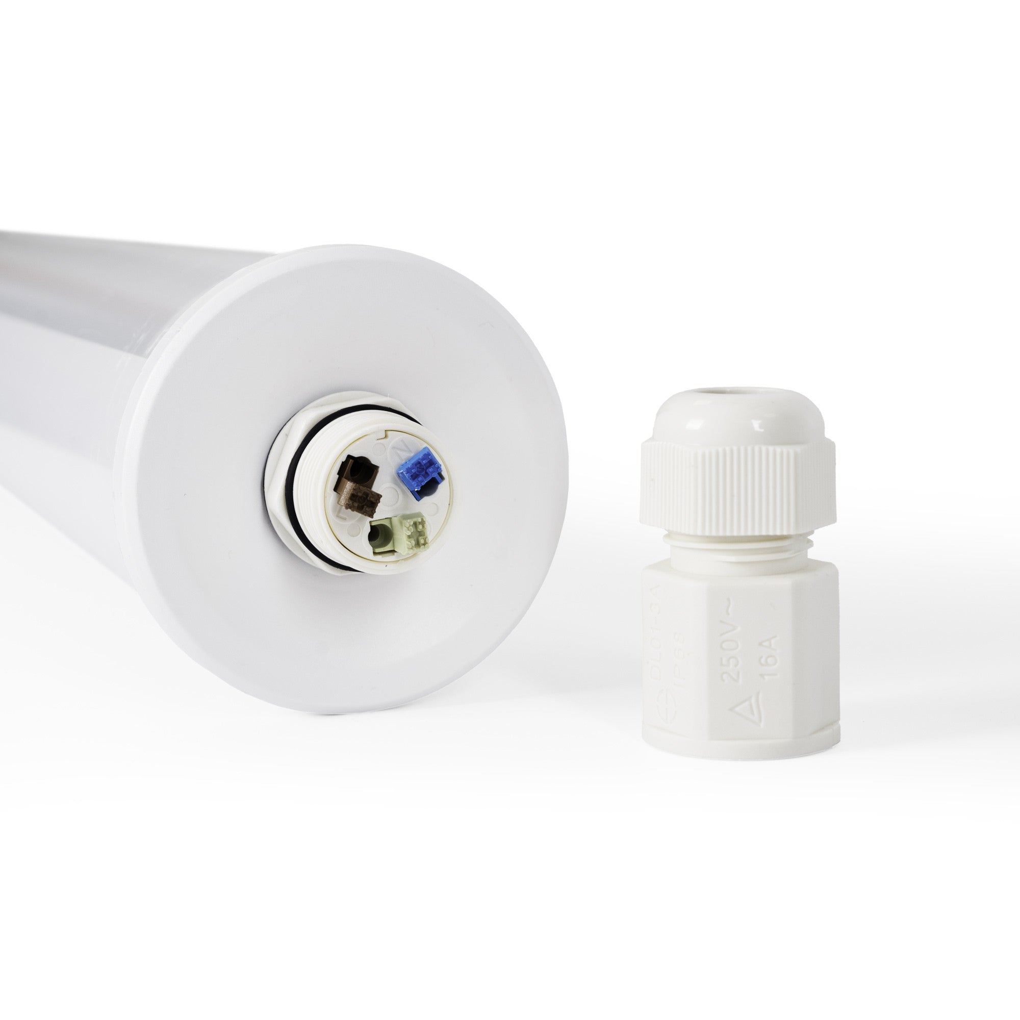 Luminaria estanca tubular para uso industrial - 150cm - 50W - 6900lm - IP65 - IK10