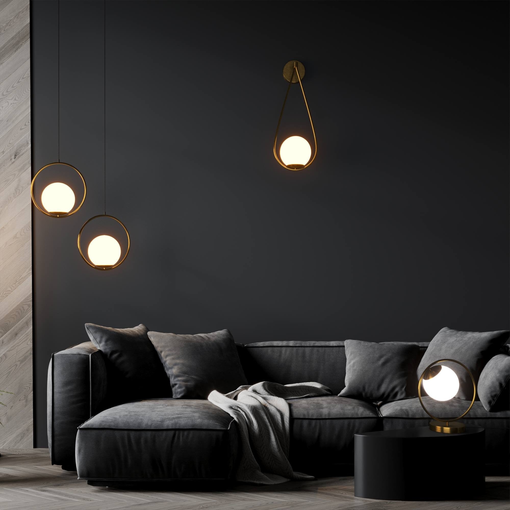 Aplique de pared bola cristal "Clara" - E14