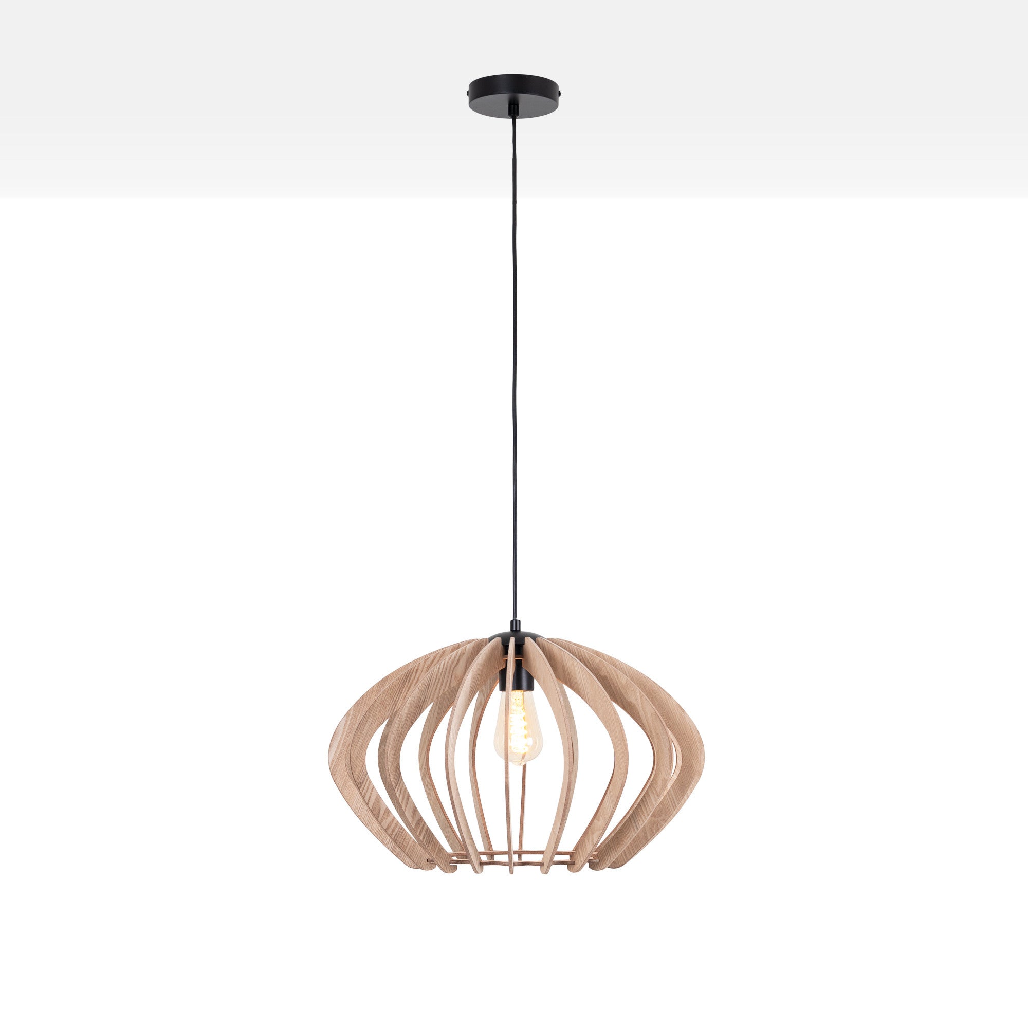 Lámpara colgante madera "Pili" - Ø 48cm - 1 x E27