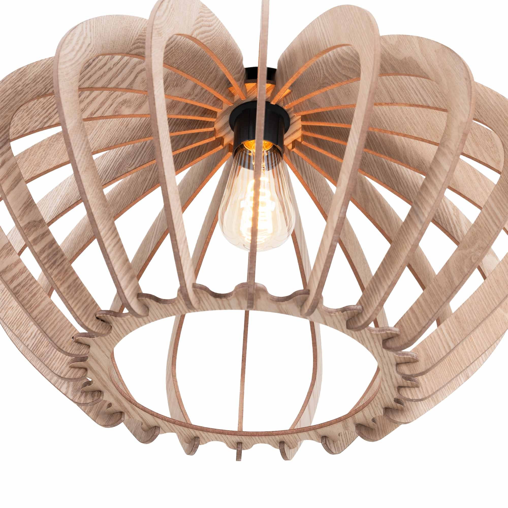 Lámpara colgante madera "Pili" - Ø 48cm - 1 x E27