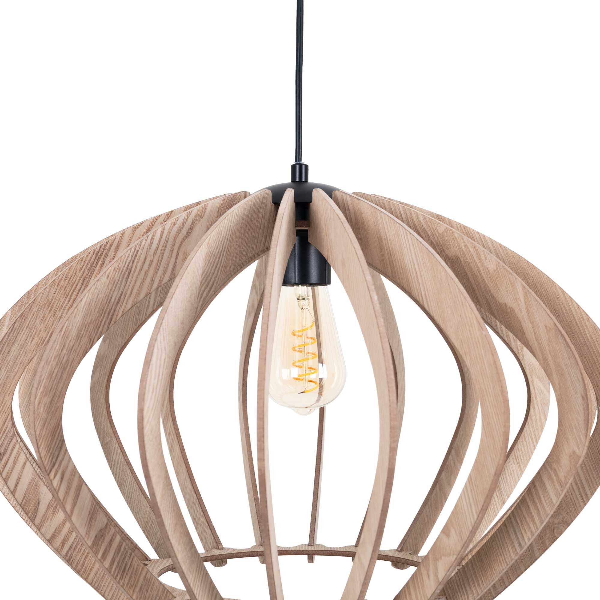 Lámpara colgante madera "Pili" - Ø 48cm - 1 x E27