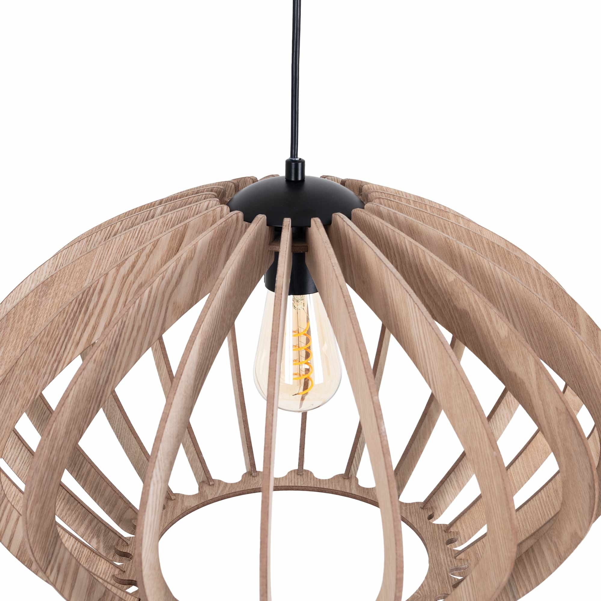 Lámpara colgante madera "Pili" - Ø 48cm - 1 x E27