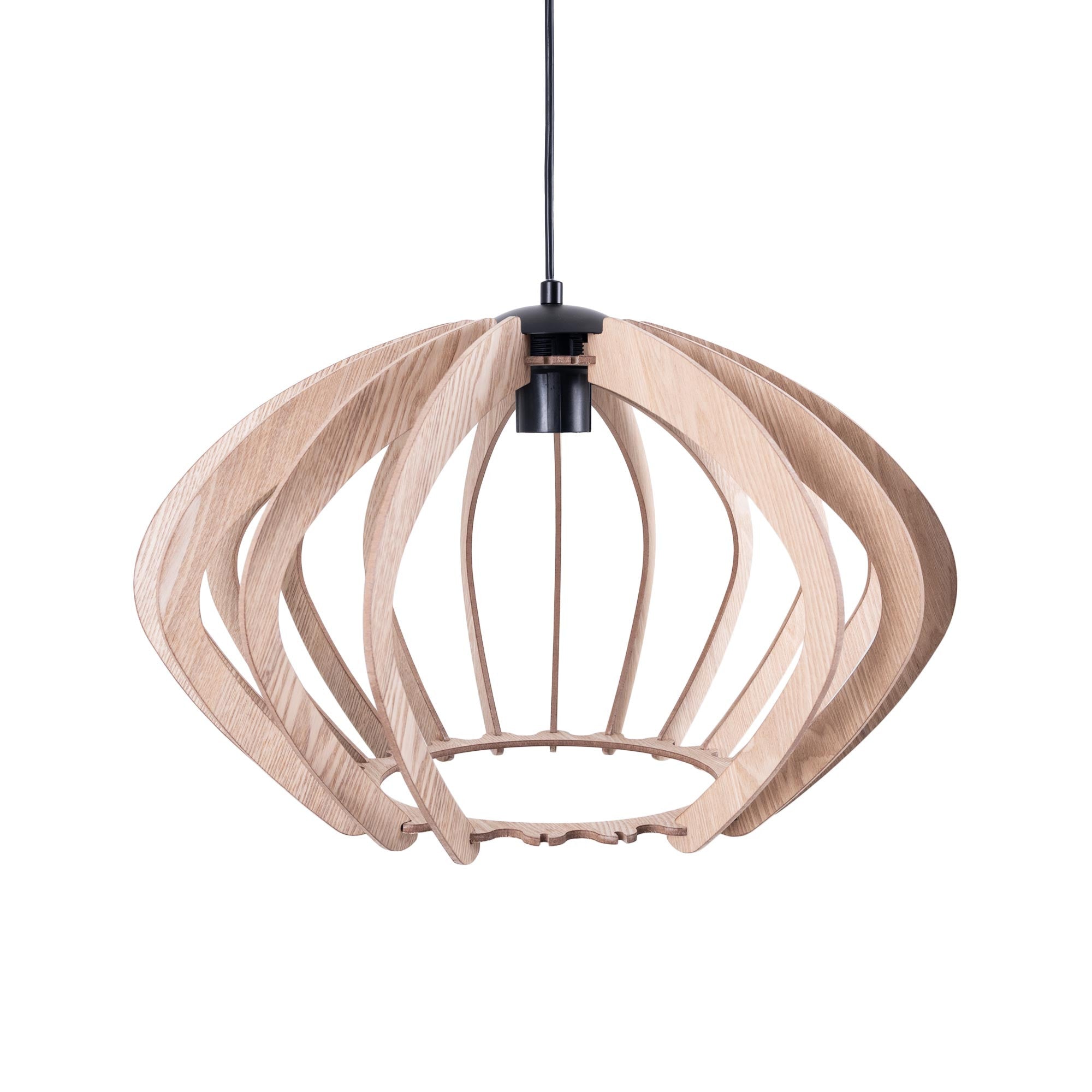 Lámpara colgante madera "Pili" - Ø 48cm - 1 x E27